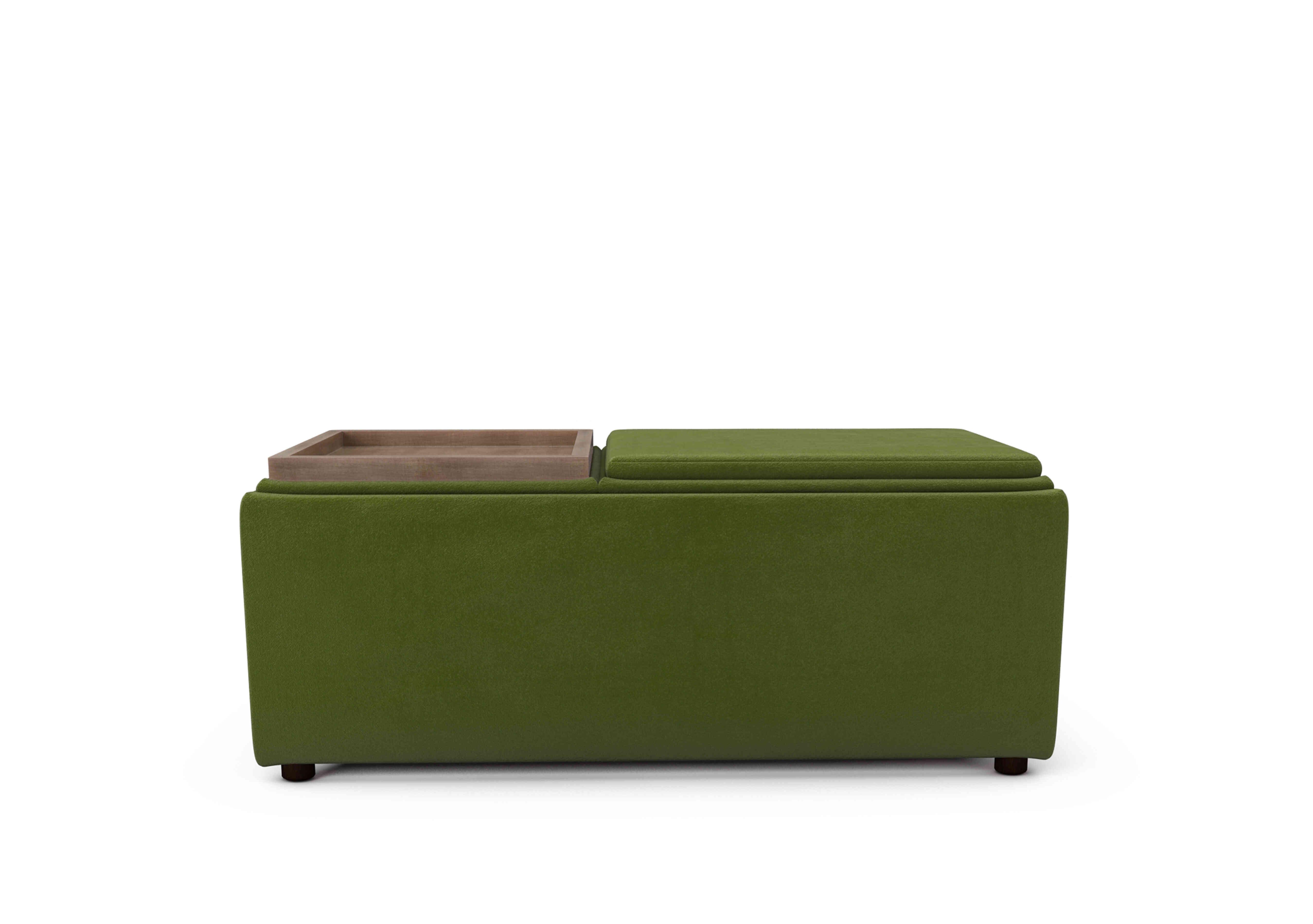 Bronwyn Storage Bench Tray Stool in Woo160 Woodland Moss Wot on Furniture Village