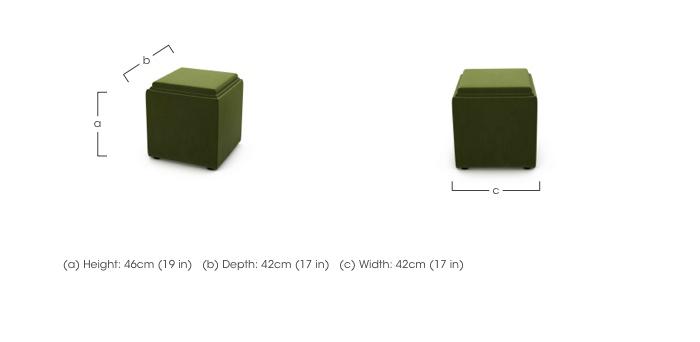 Bronwyn Storage Cube Tray Stool in  on Furniture Village