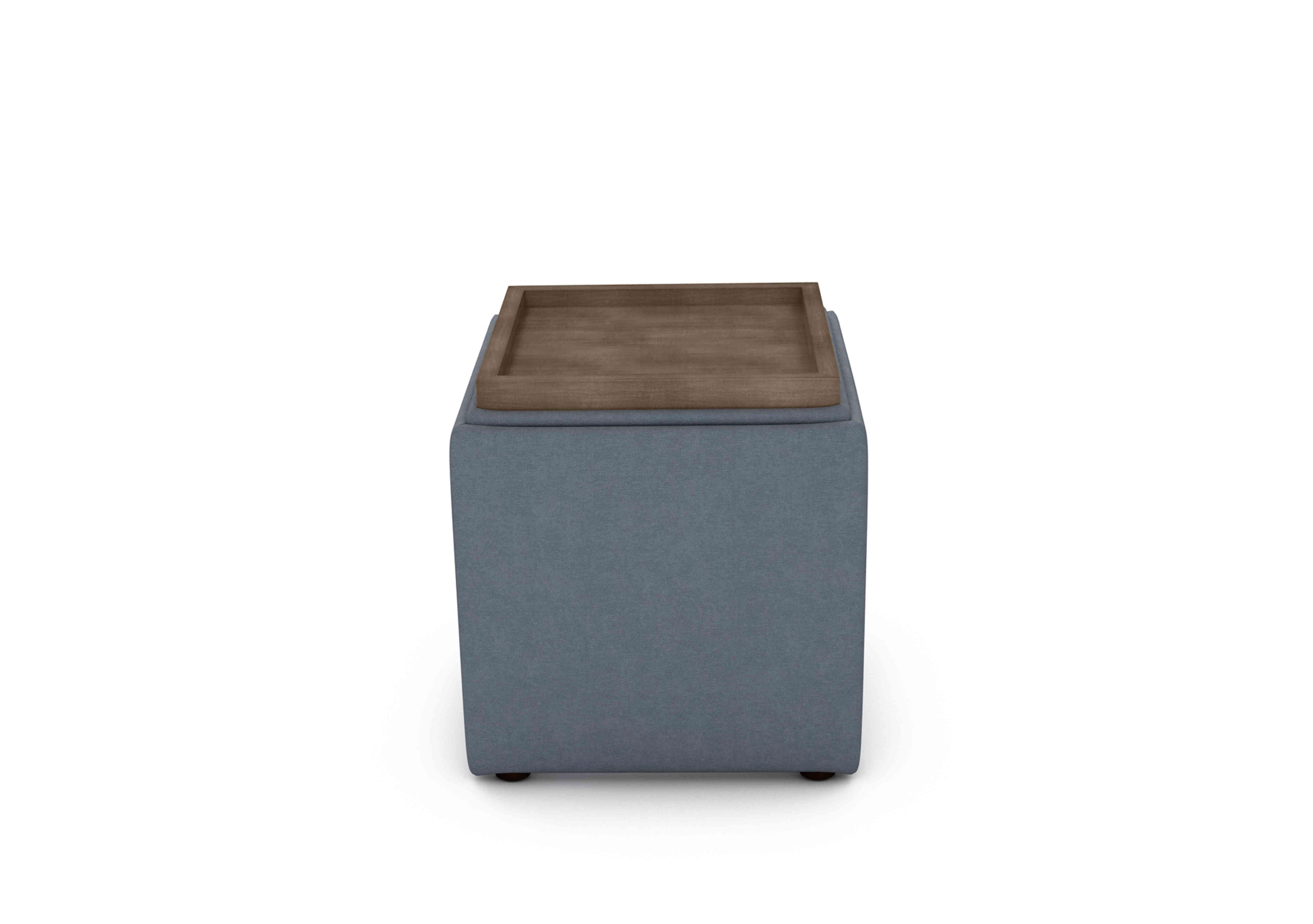 Bronwyn Storage Cube Tray Stool in Blu222 Blue Matcha Vot on Furniture Village