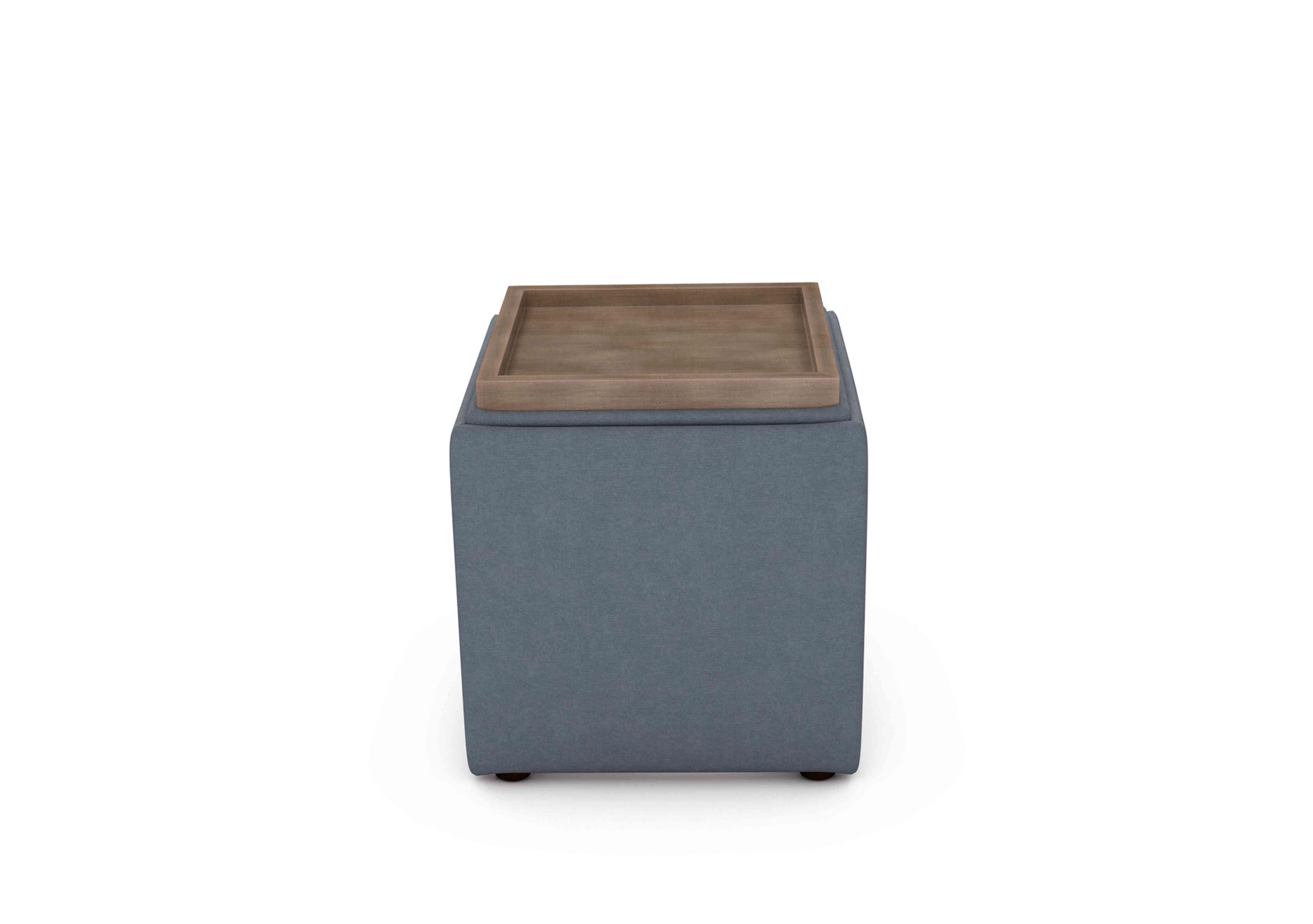 Bronwyn Storage Cube Tray Stool in Blu222 Blue Matcha Wot on Furniture Village