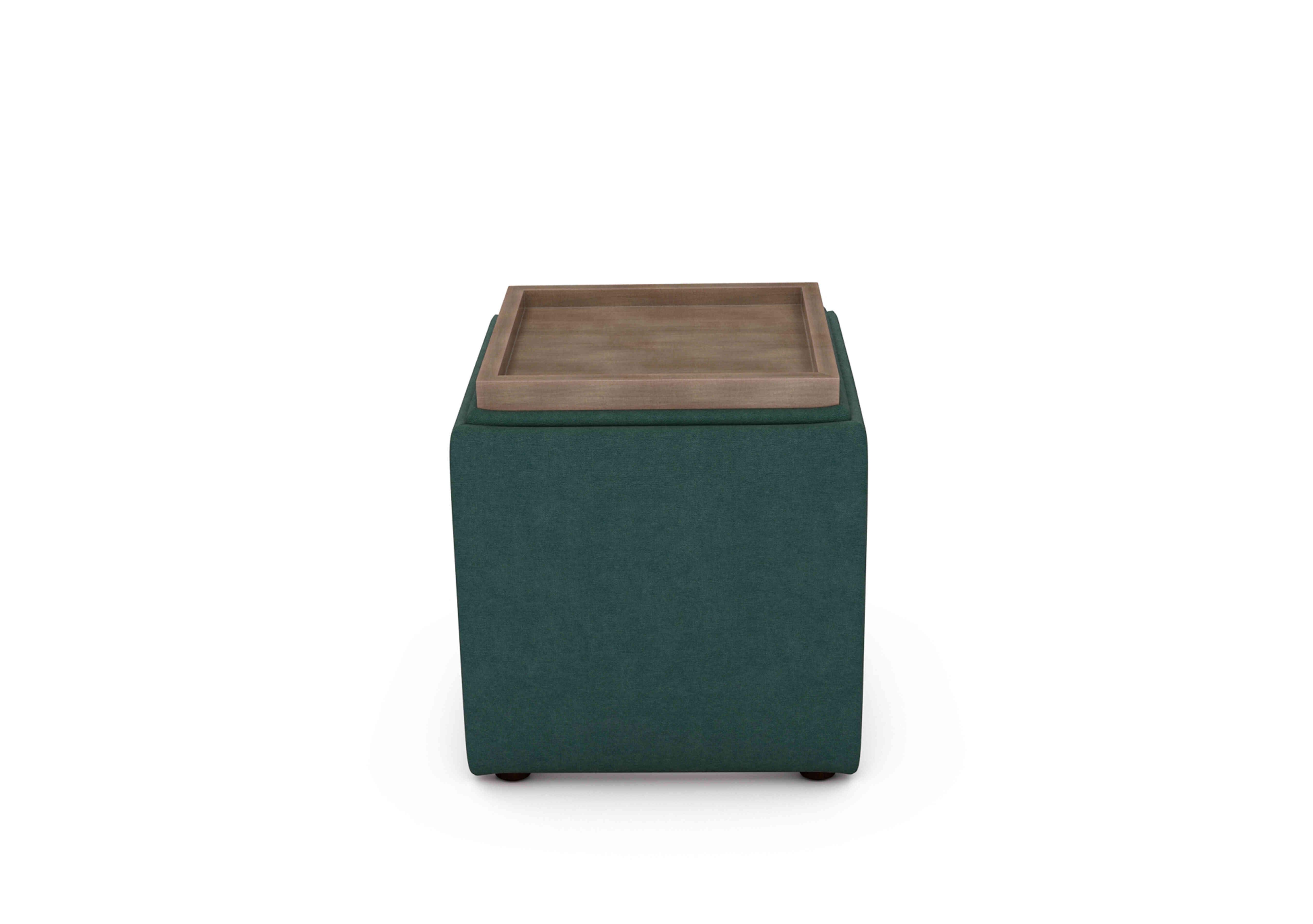 Bronwyn Storage Cube Tray Stool in Cur226 Curly Kale Wot on Furniture Village