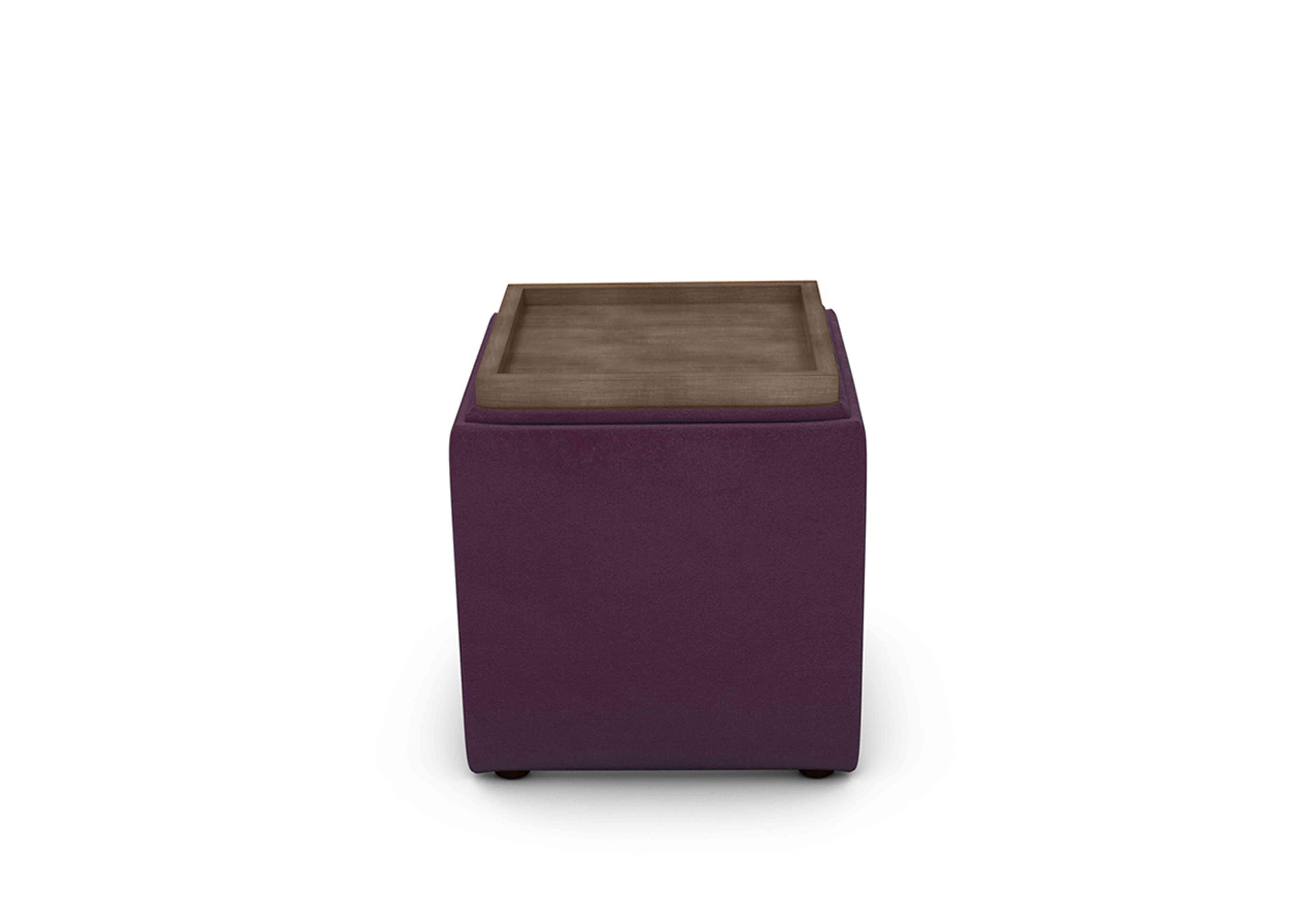 Bronwyn Storage Cube Tray Stool in Fro011 Frosted Grape Vot on Furniture Village