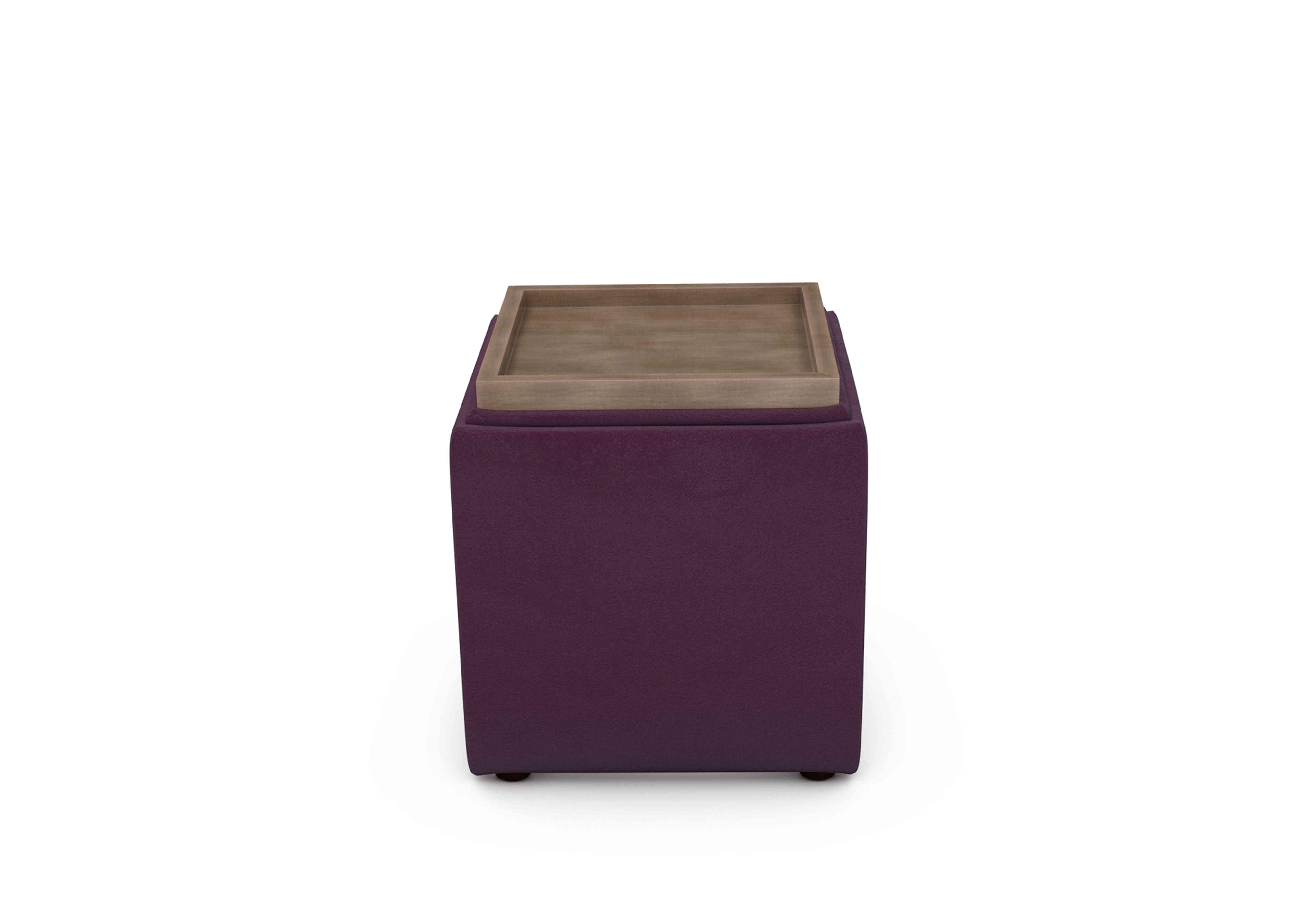 Bronwyn Storage Cube Tray Stool in Fro011 Frosted Grape Wot on Furniture Village