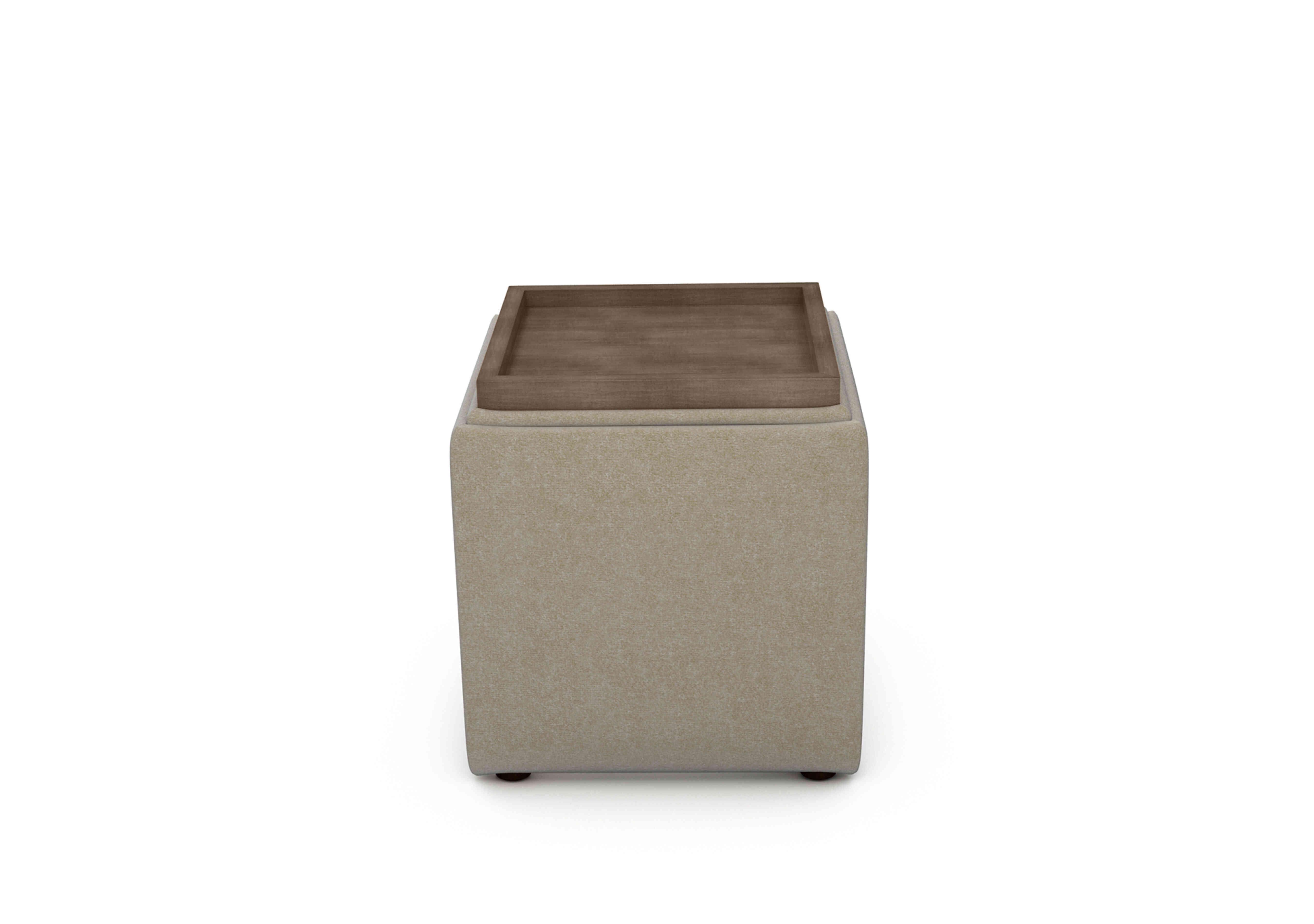 Bronwyn Storage Cube Tray Stool in Qui193 Quiet Fawn Vot on Furniture Village