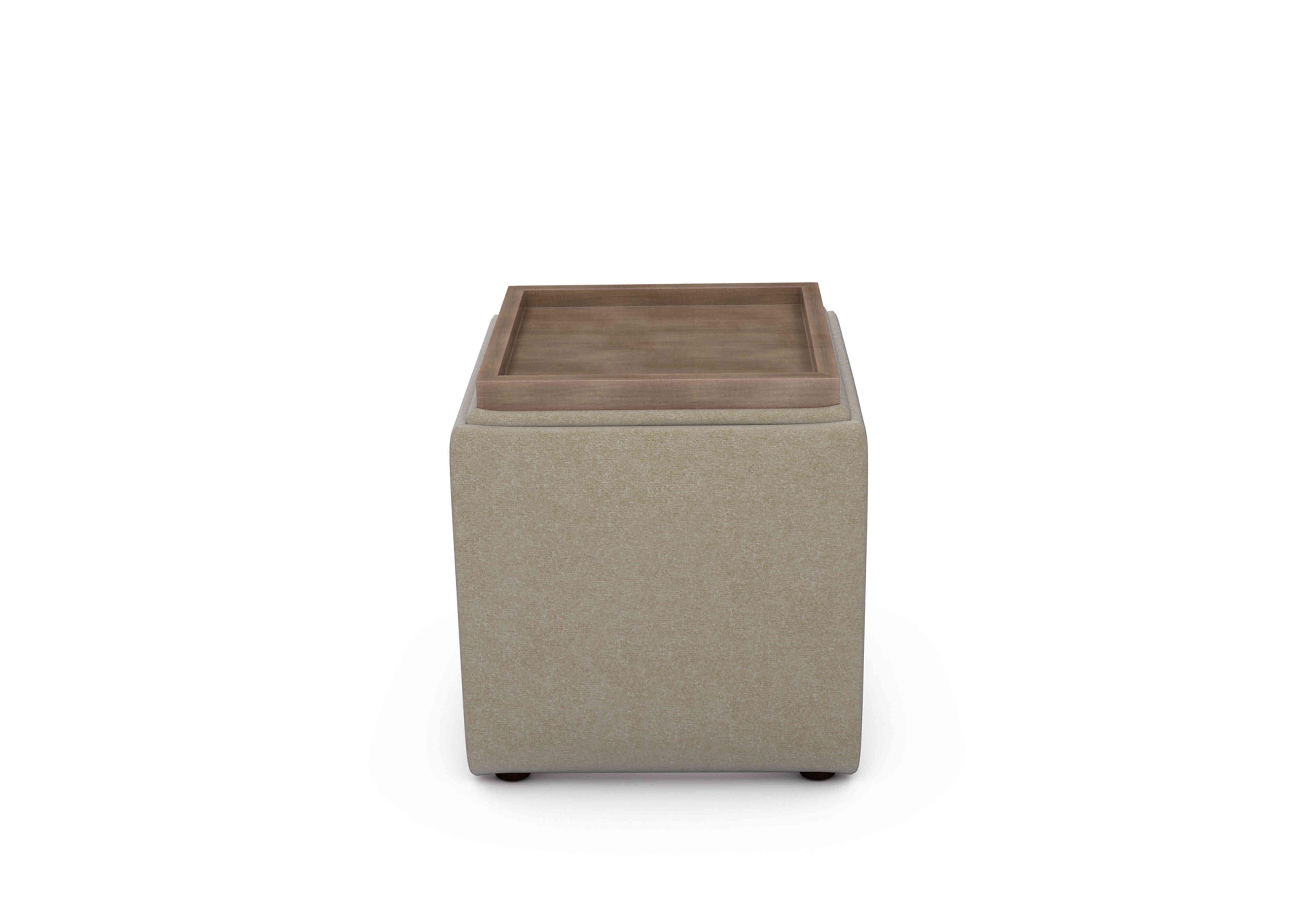 Bronwyn Storage Cube Tray Stool in Qui193 Quiet Fawn Wot on Furniture Village