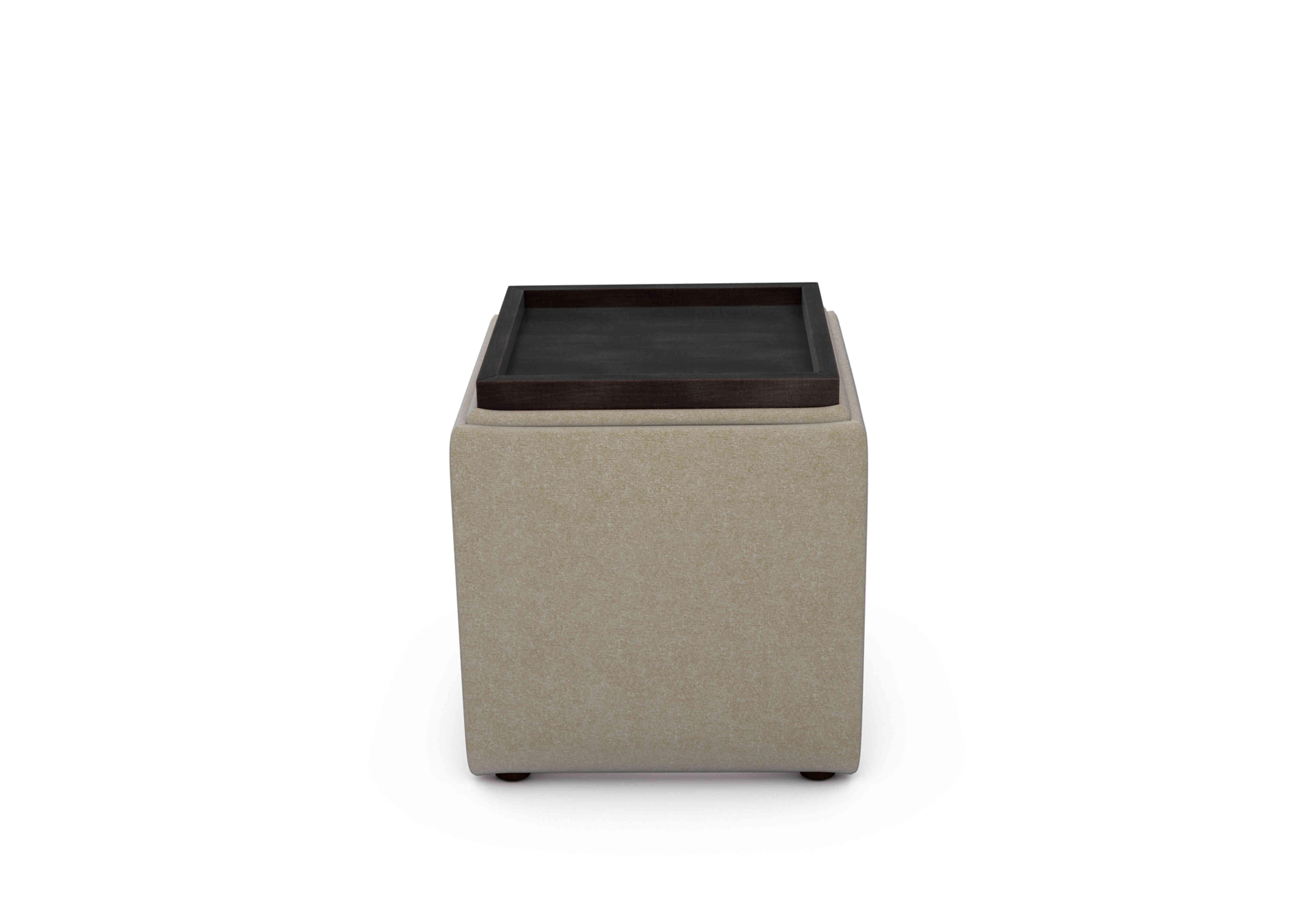 Bronwyn Storage Cube Tray Stool in Qui193 Quiet Fawn Wt on Furniture Village