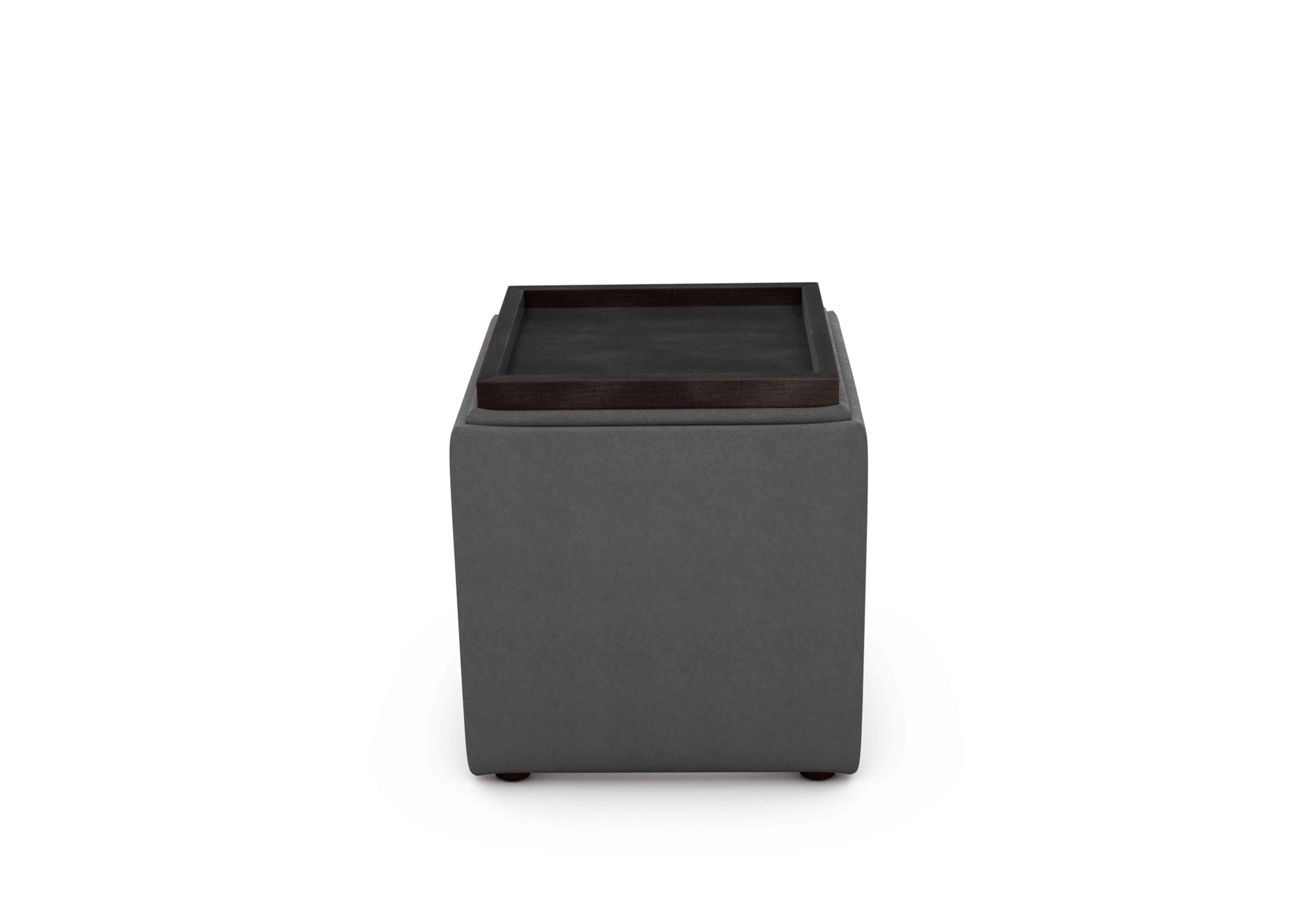 Bronwyn Storage Cube Tray Stool in Sla157 Slate Shadow Wt on Furniture Village