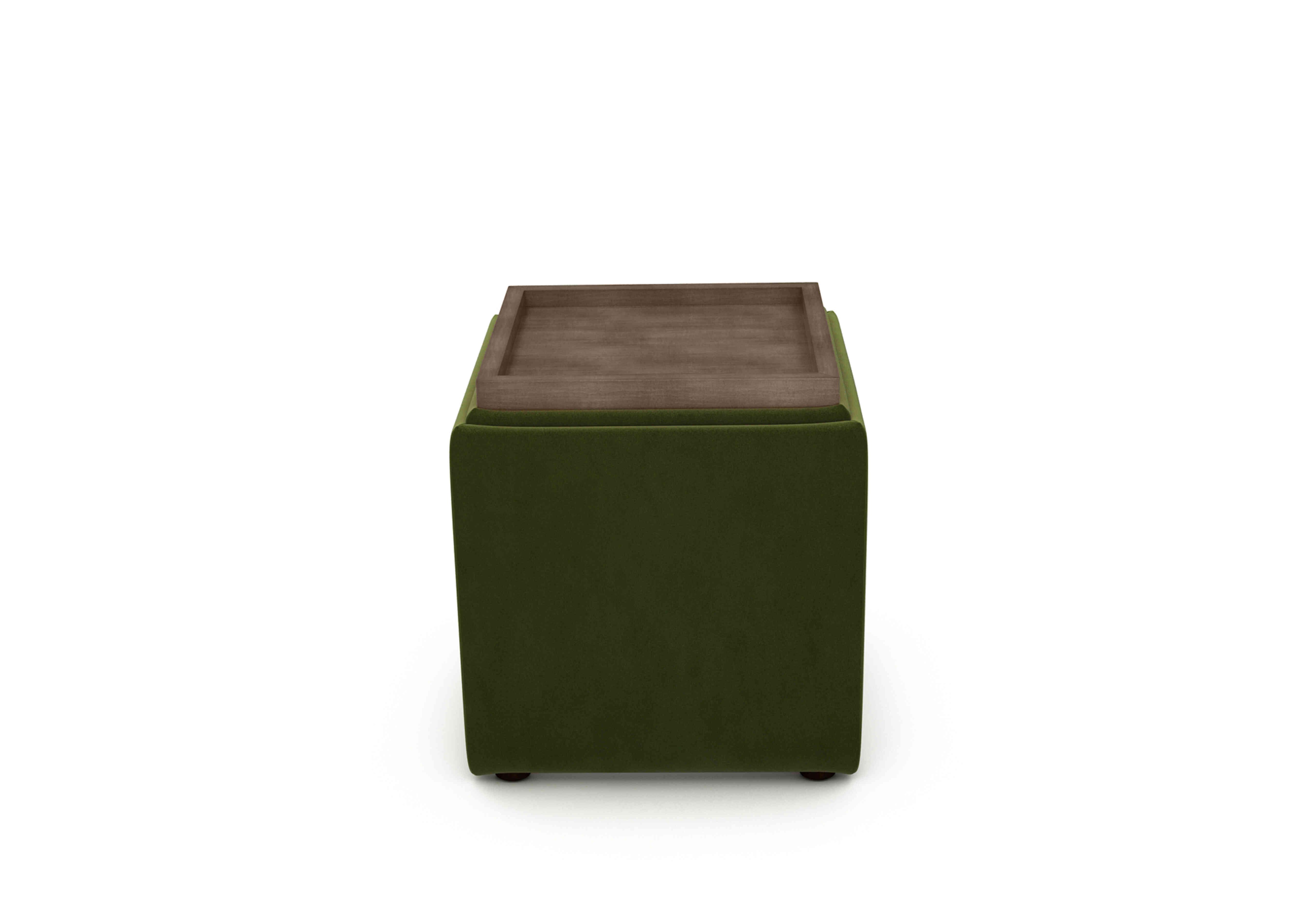 Bronwyn Storage Cube Tray Stool in Woo160 Woodland Moss Vot on Furniture Village