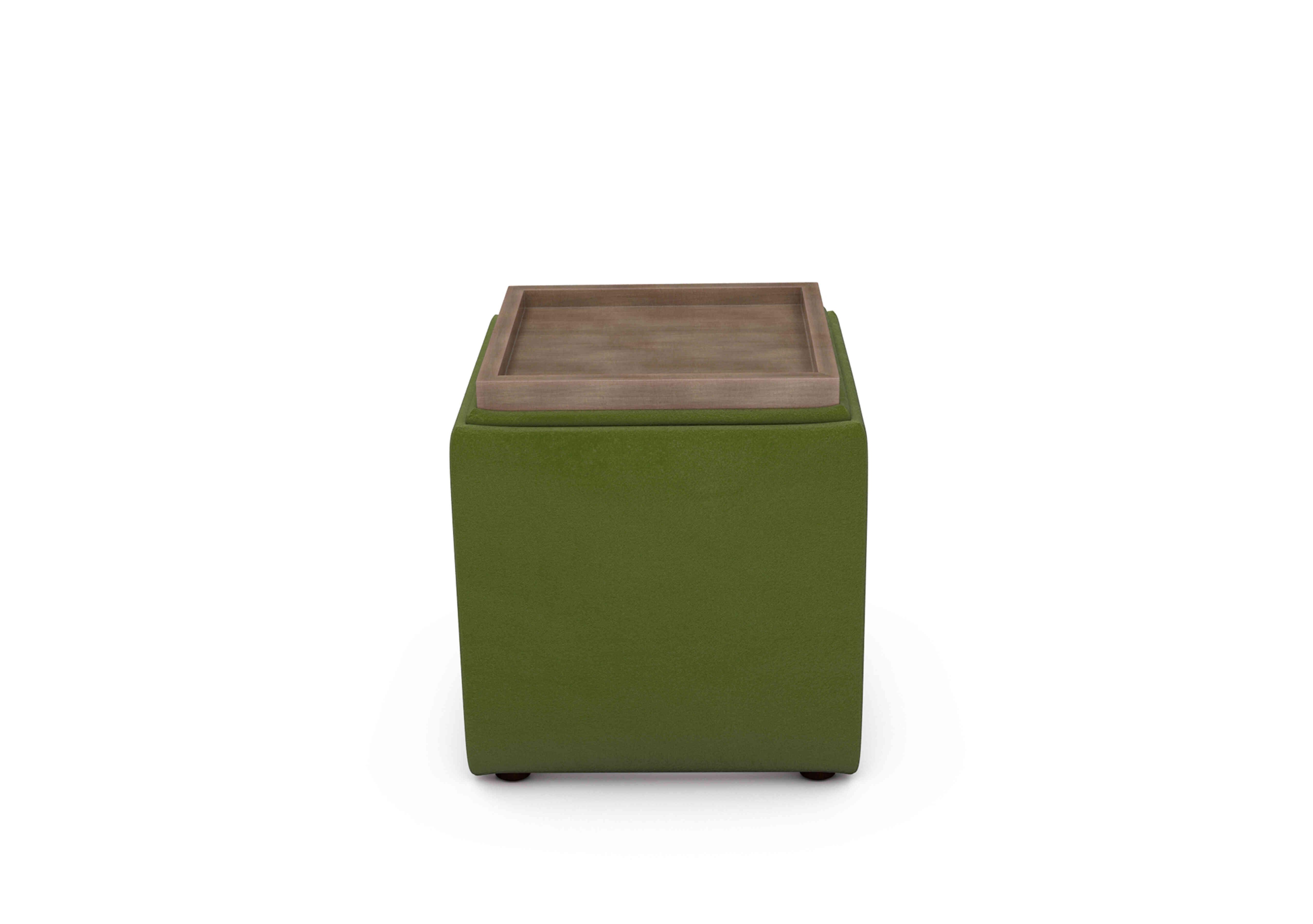 Bronwyn Storage Cube Tray Stool in Woo160 Woodland Moss Wot on Furniture Village