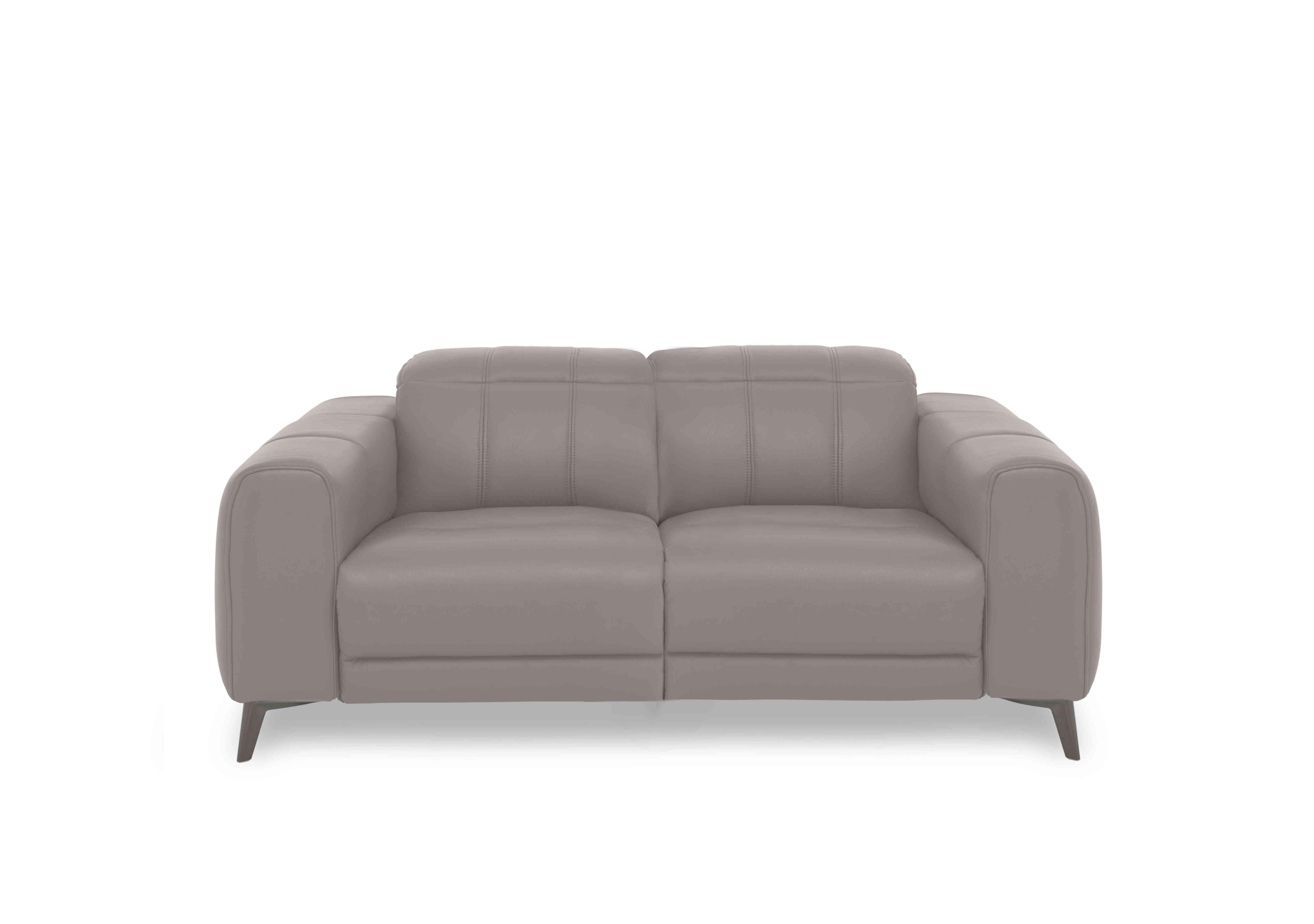 Ezra 2 Seater Leather Sofa in Cat-60/28 New Grey on Furniture Village
