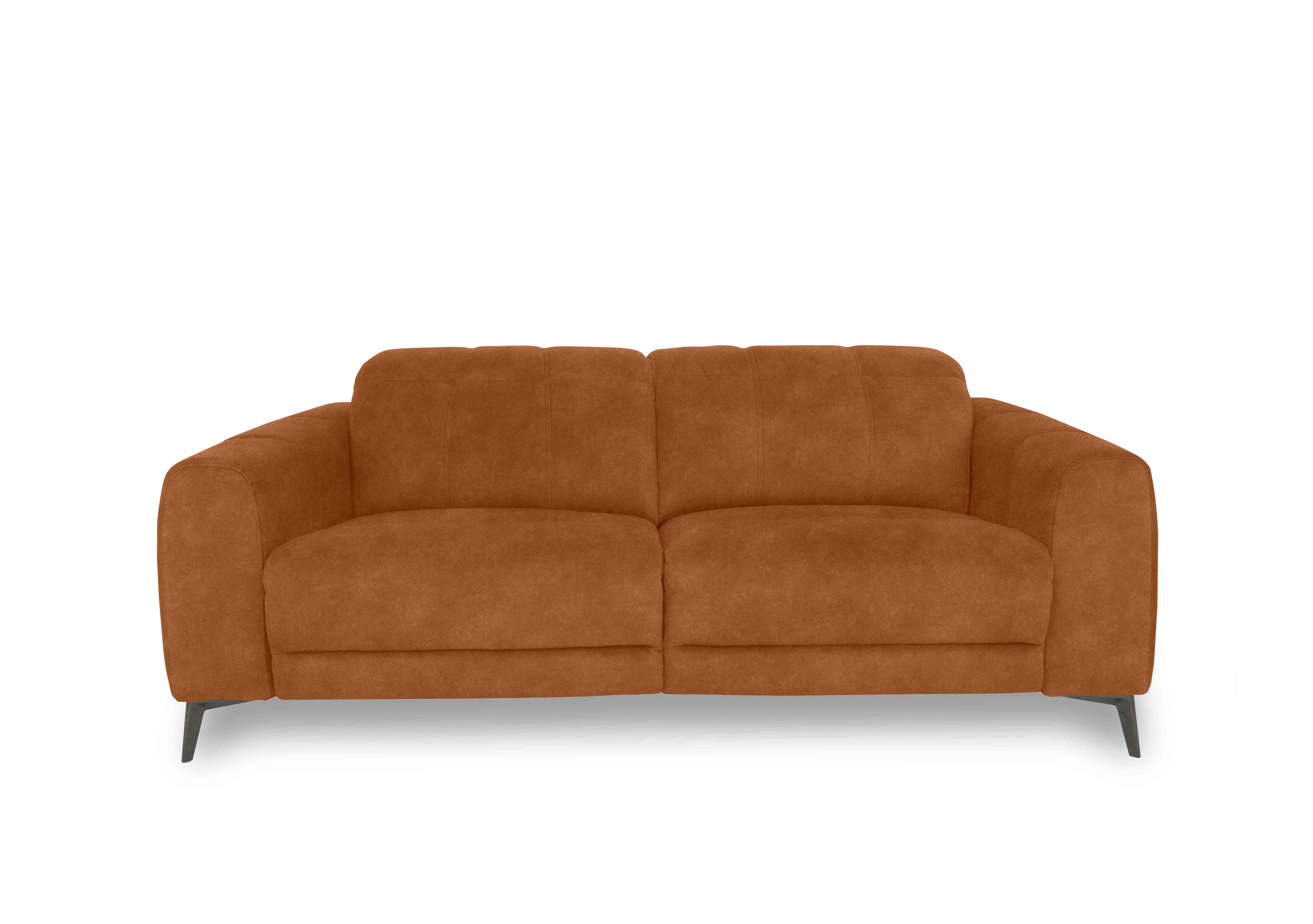 Ezra 3 Seater Fabric Sofa in Dexter 43509 Pumpkin on Furniture Village