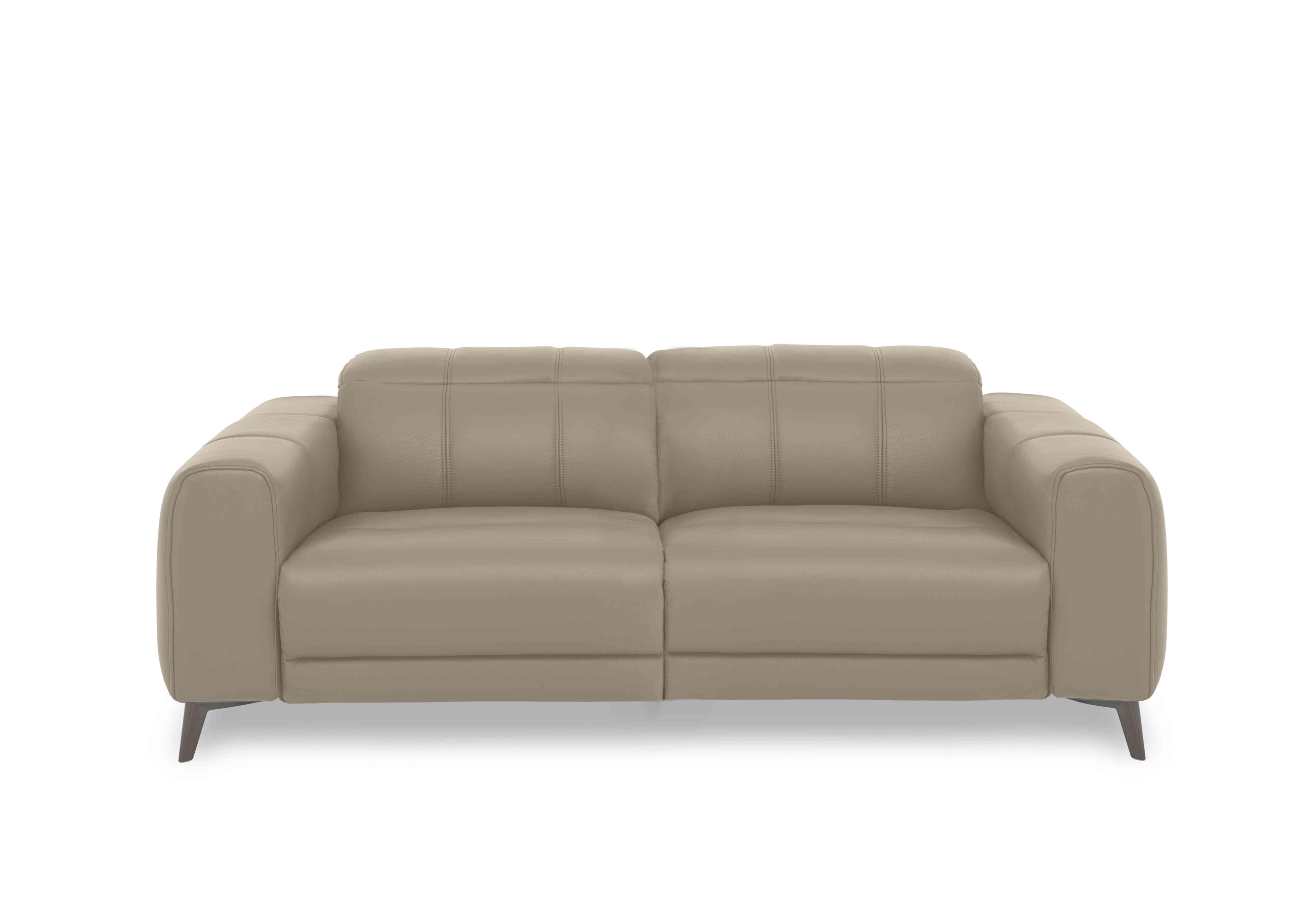 Ezra 3 Seater Leather Sofa in Cat-40/08 Oyster on Furniture Village