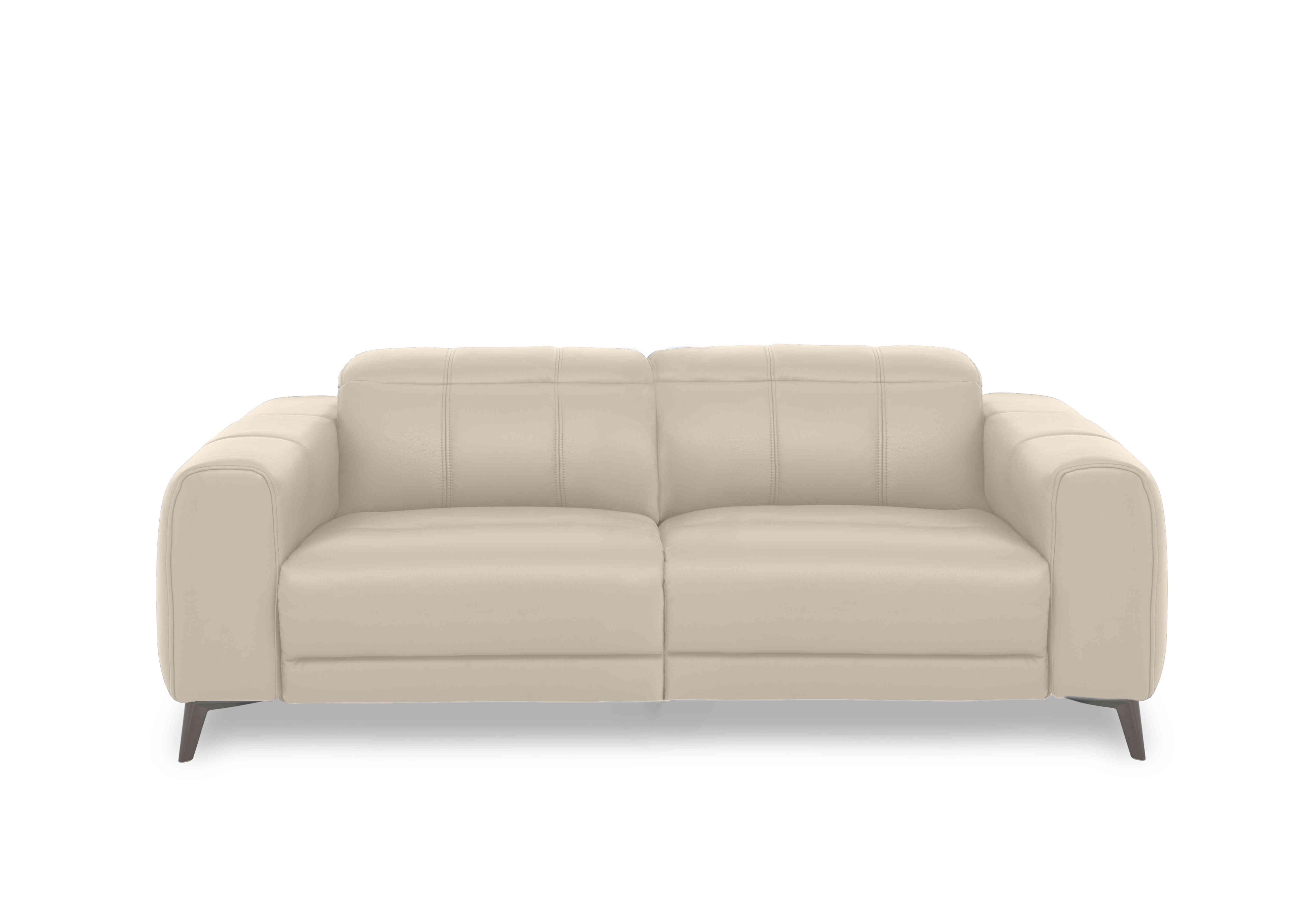 Ezra 3 Seater Leather Sofa in Cat-60/05 Bone China on Furniture Village