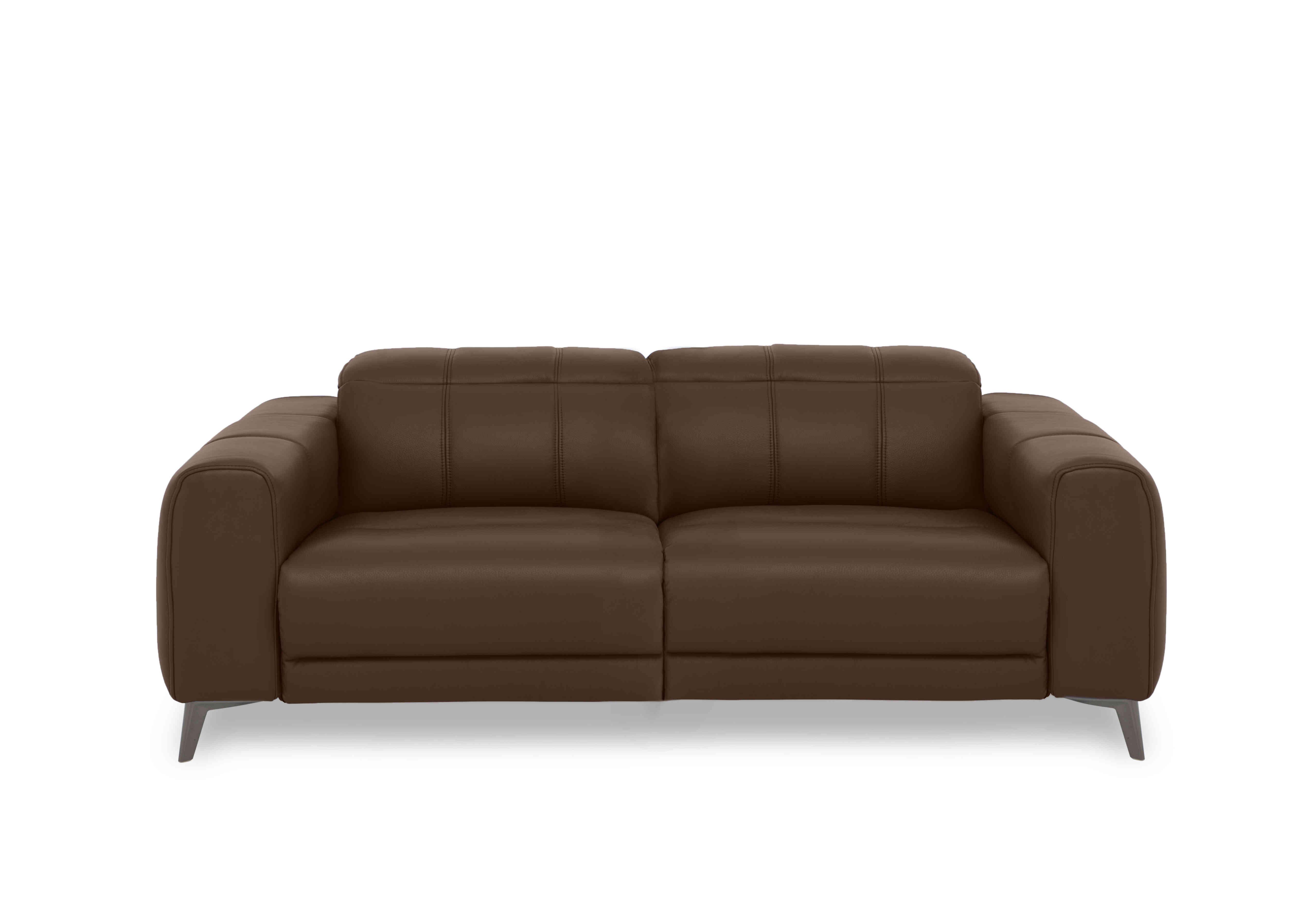 Ezra 3 Seater Leather Sofa in Cat-60/08 Chocolate on Furniture Village