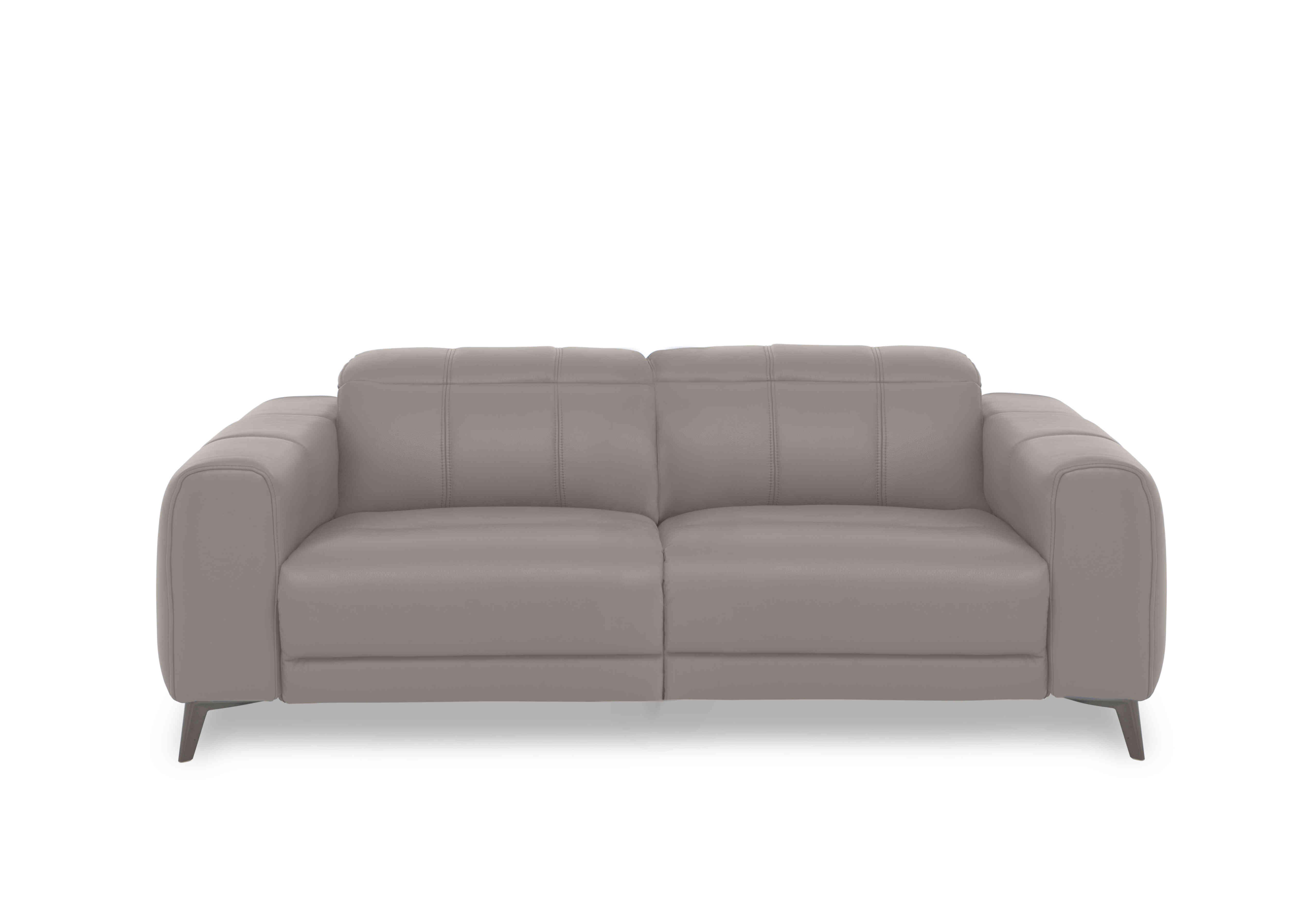 Ezra 3 Seater Leather Sofa in Cat-60/28 New Grey on Furniture Village