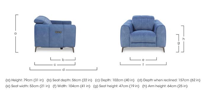 Ezra Fabric Power Recliner Chair in  on Furniture Village