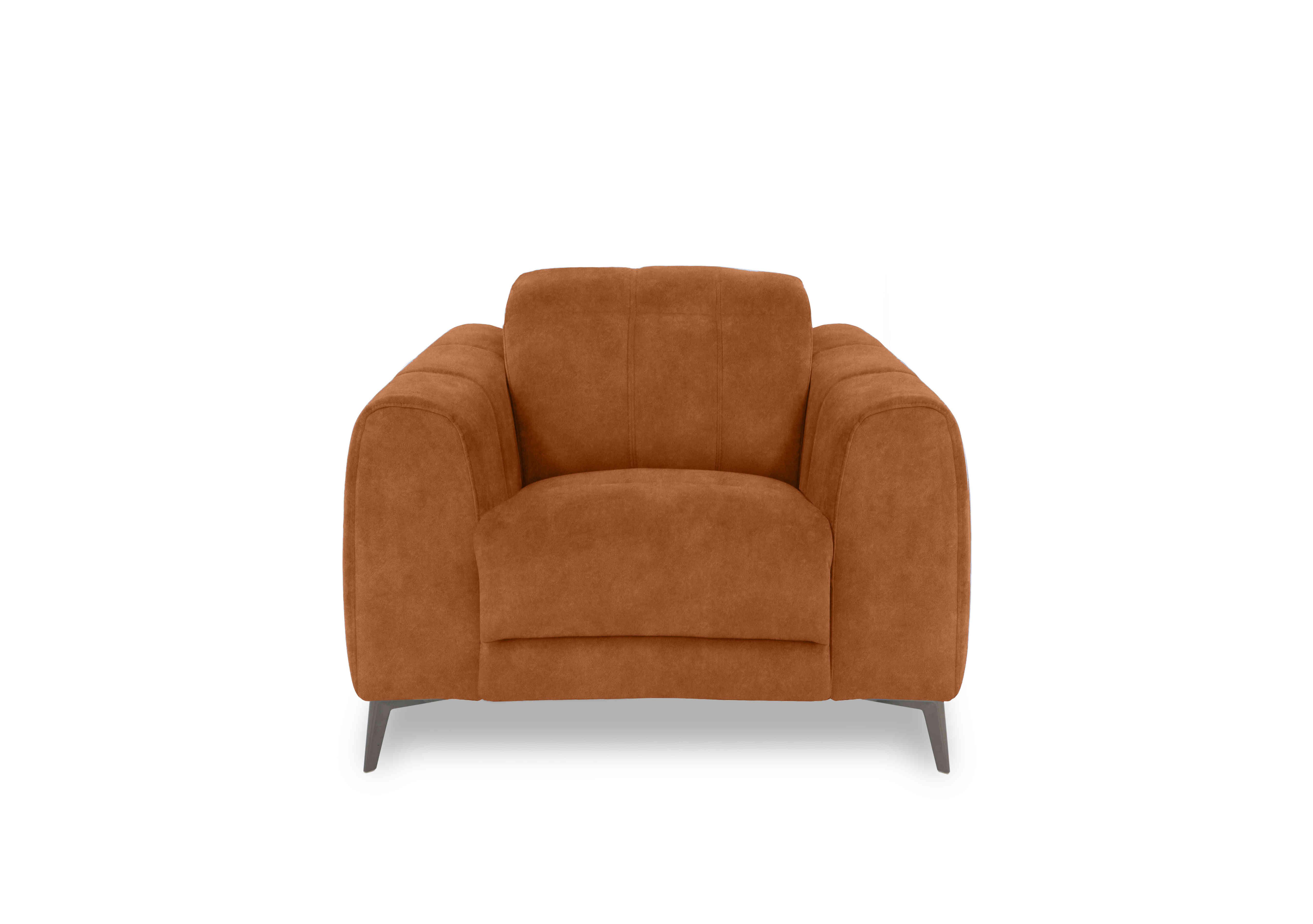 Ezra Fabric Chair in Dexter 43509 Pumpkin on Furniture Village