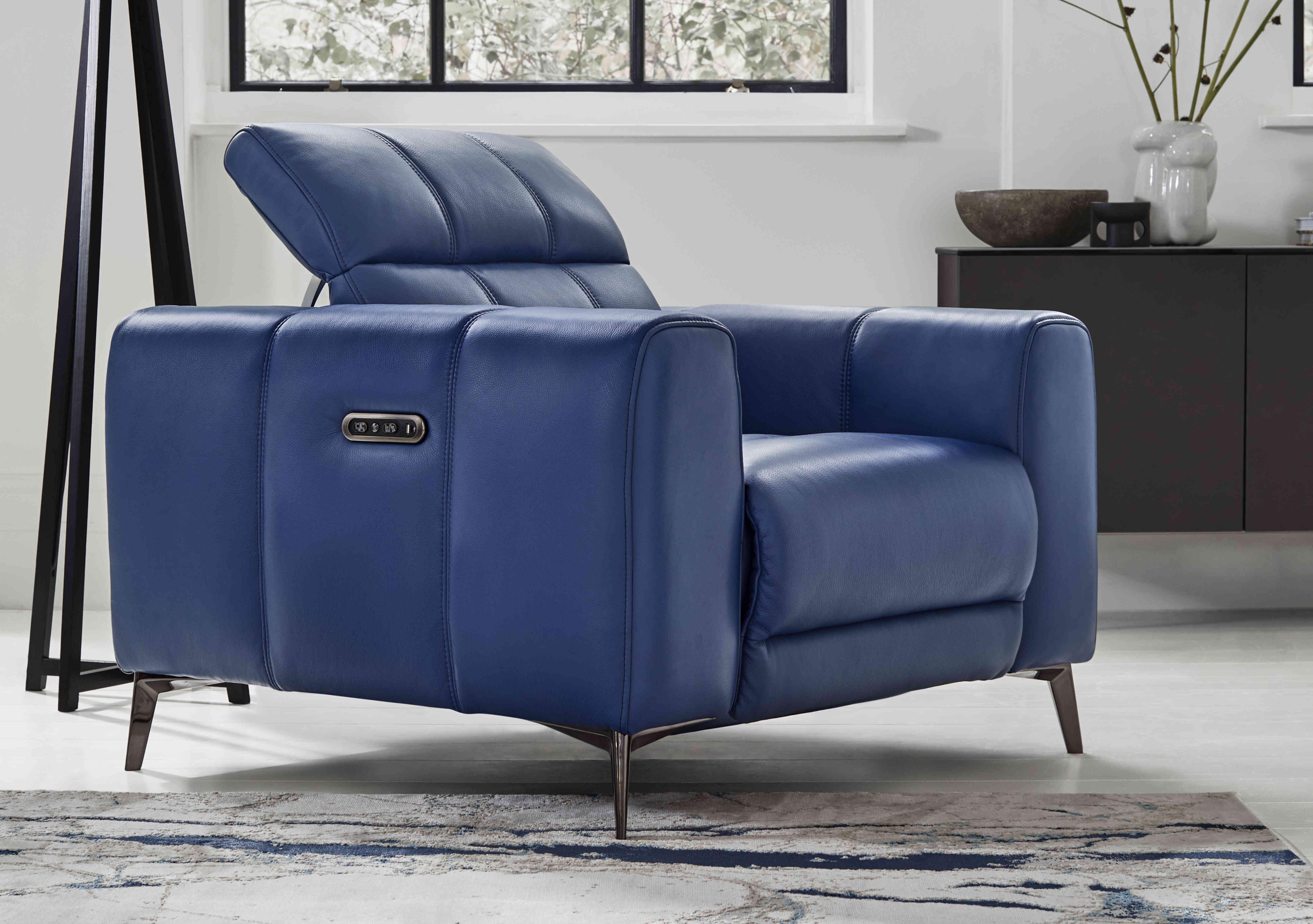 Ezra Leather Chair in  on Furniture Village