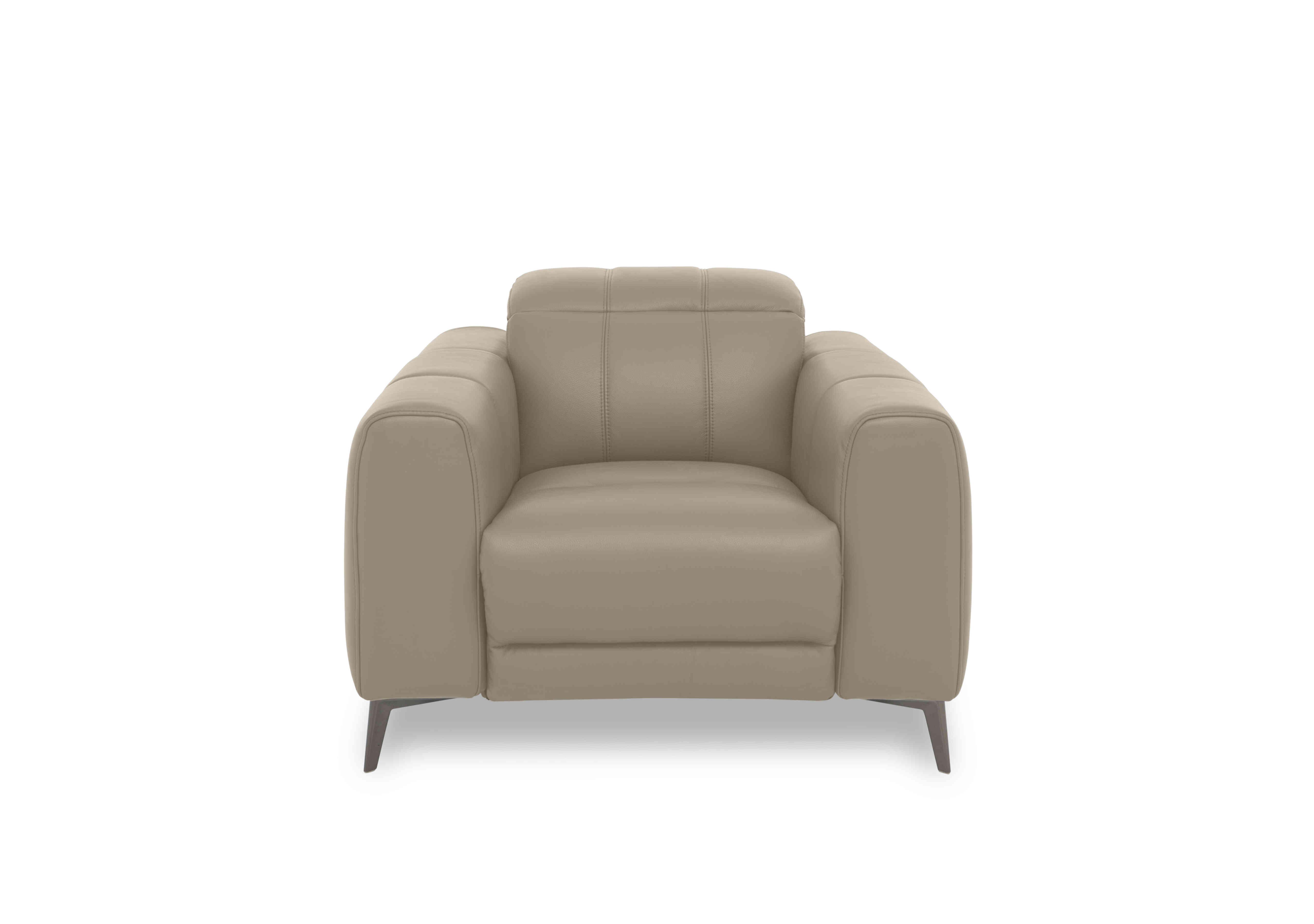 Ezra Leather Chair in Cat-40/08 Oyster on Furniture Village