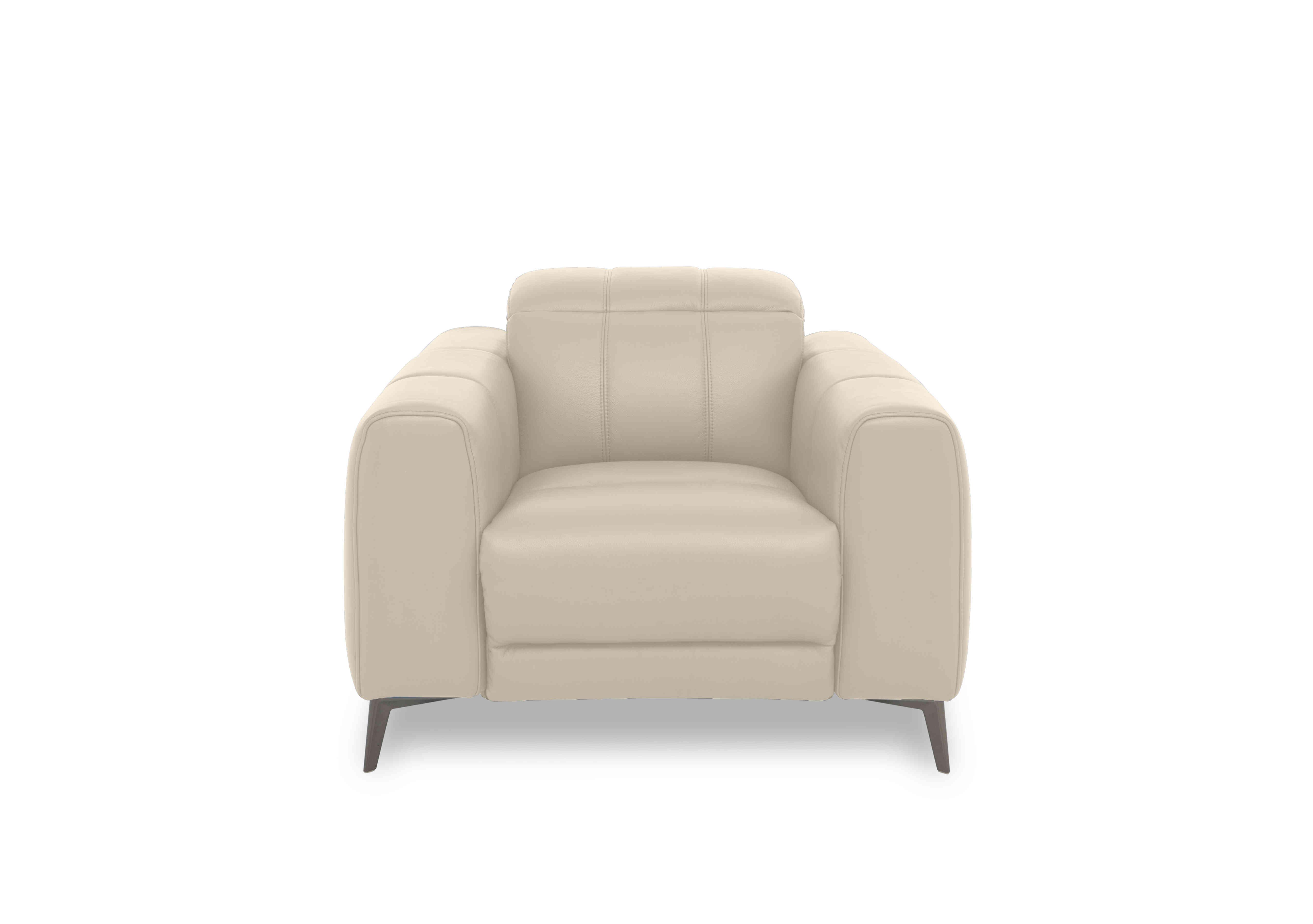 Ezra Leather Chair in Cat-60/05 Bone China on Furniture Village