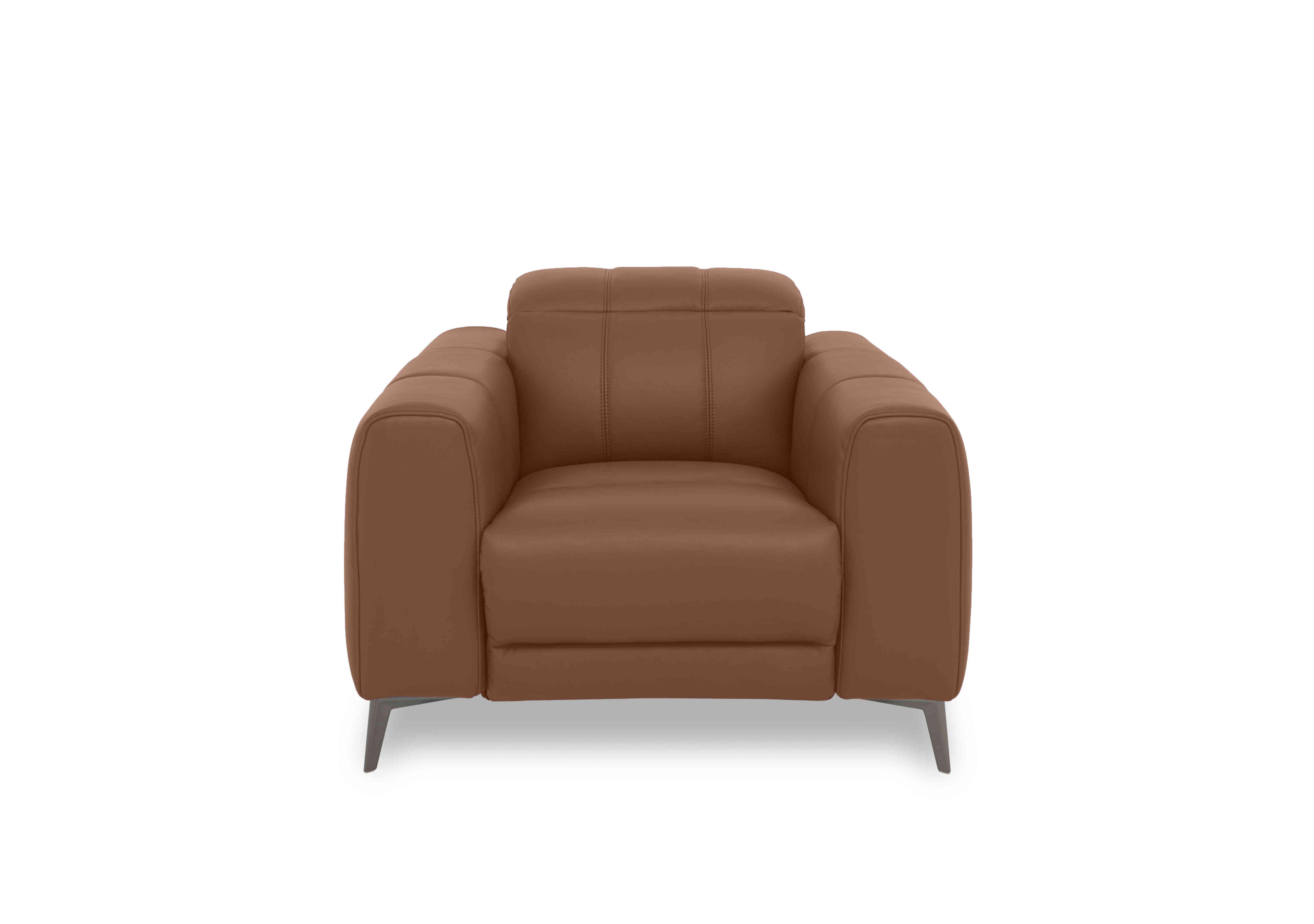 Ezra Leather Chair in Cat-60/07 Butterscotch on Furniture Village