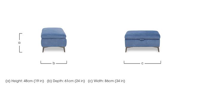 Ezra Fabric Storage Footstool in  on Furniture Village