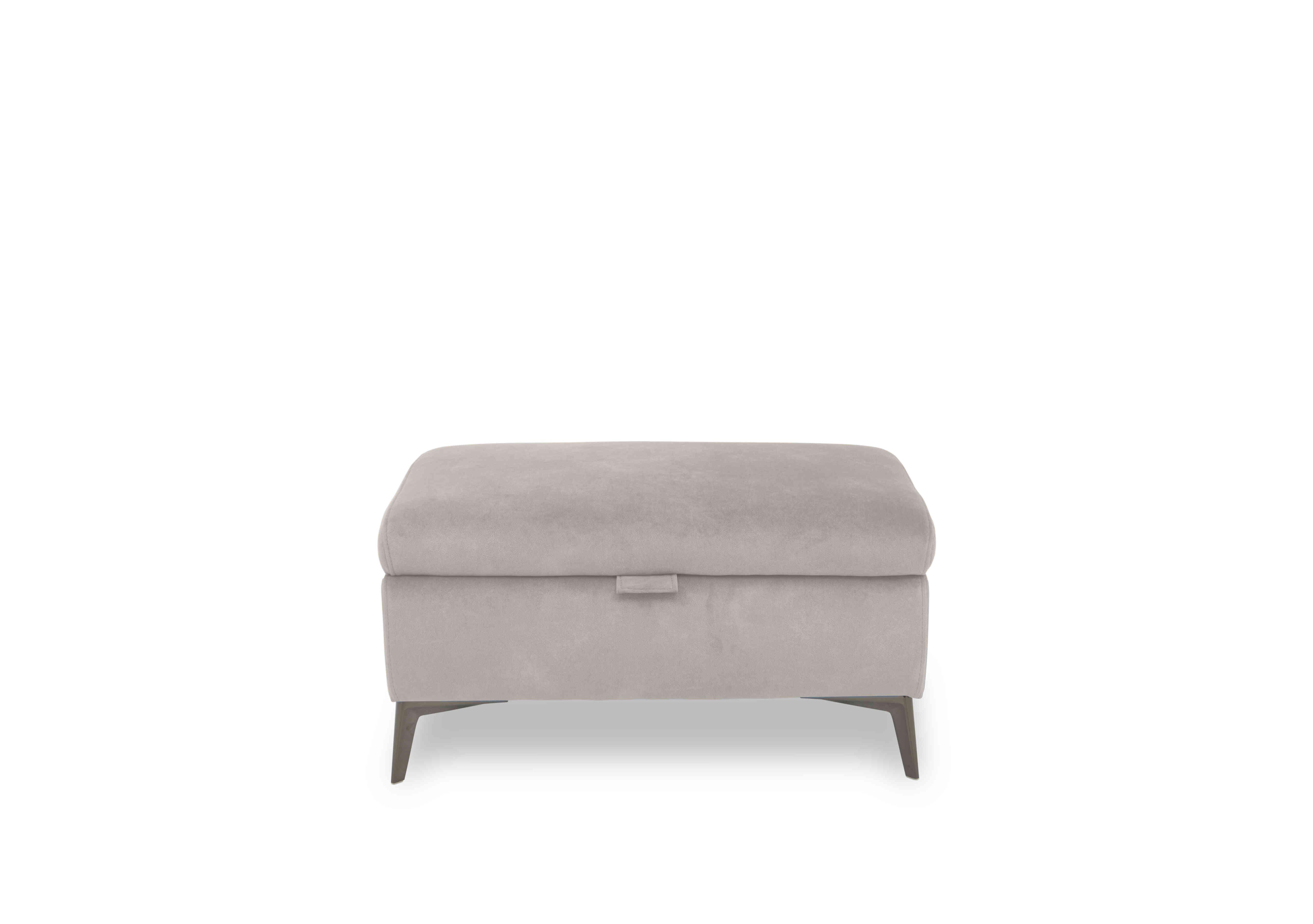 Ezra Fabric Storage Footstool in Dexter 43501 Ivory on Furniture Village