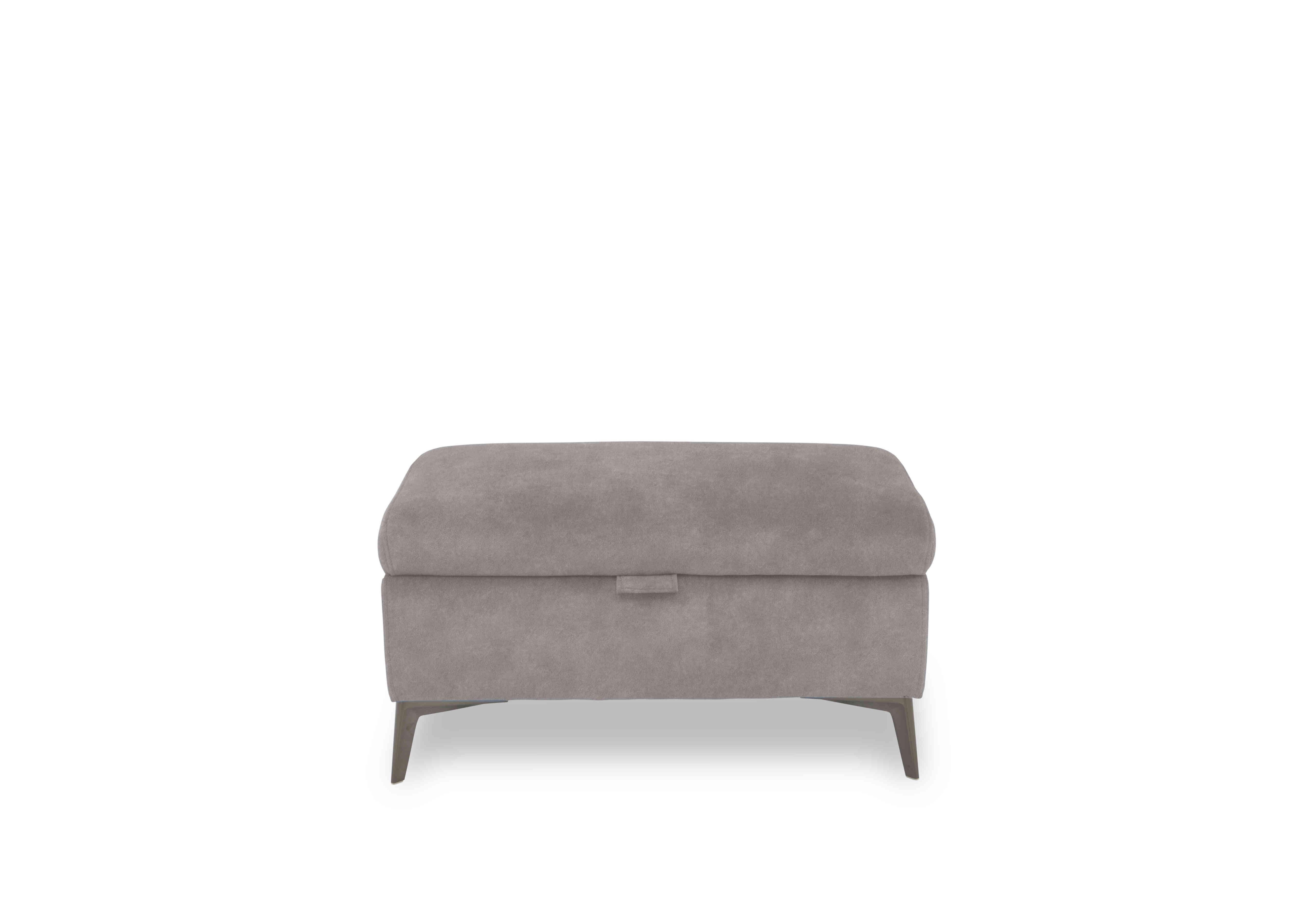 Ezra Fabric Storage Footstool in Dexter 43502 Stone on Furniture Village