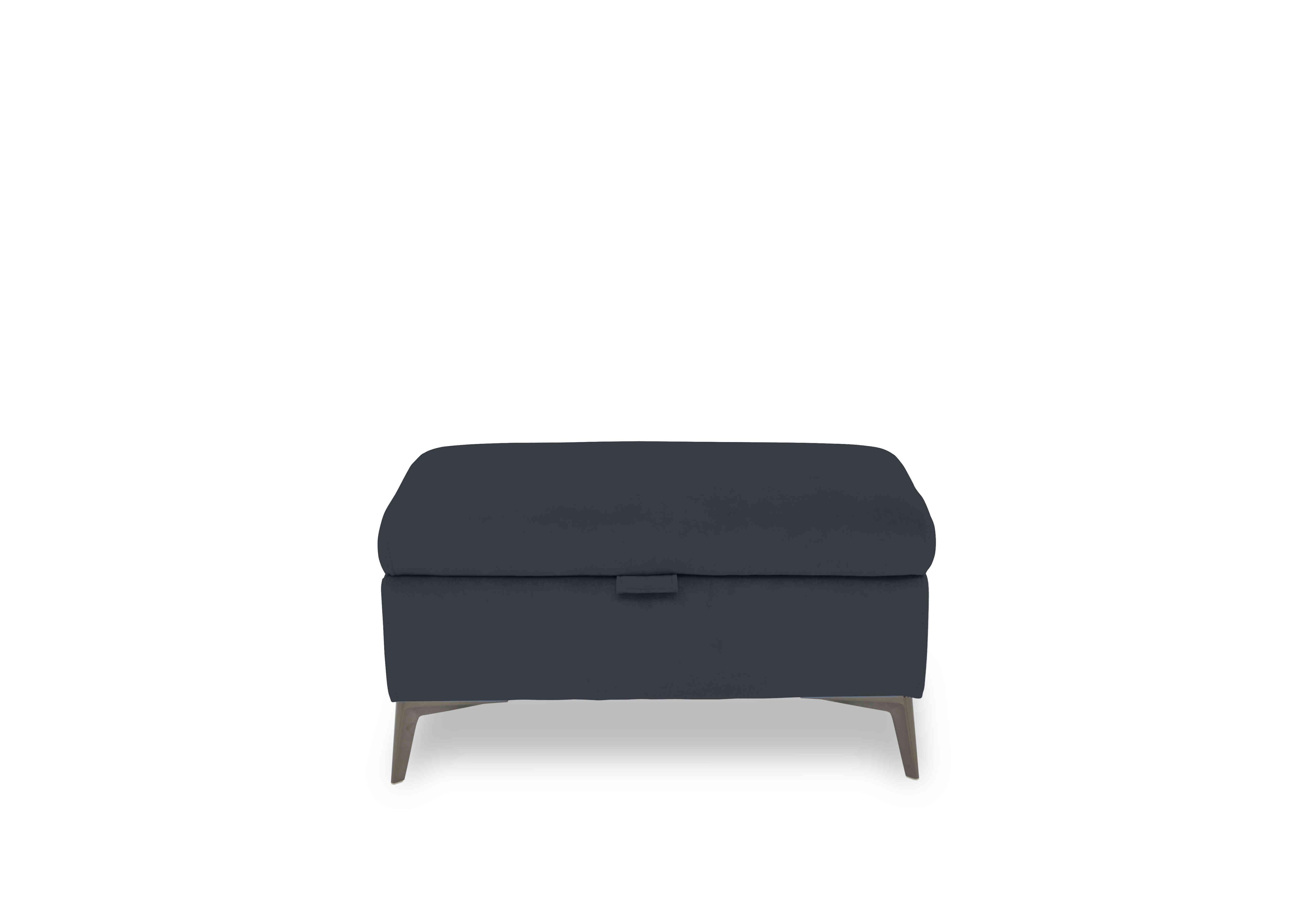 Ezra Fabric Storage Footstool in Opulence 51002 Charcoal on Furniture Village