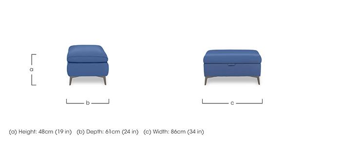 Ezra Leather Storage Footstool in  on Furniture Village