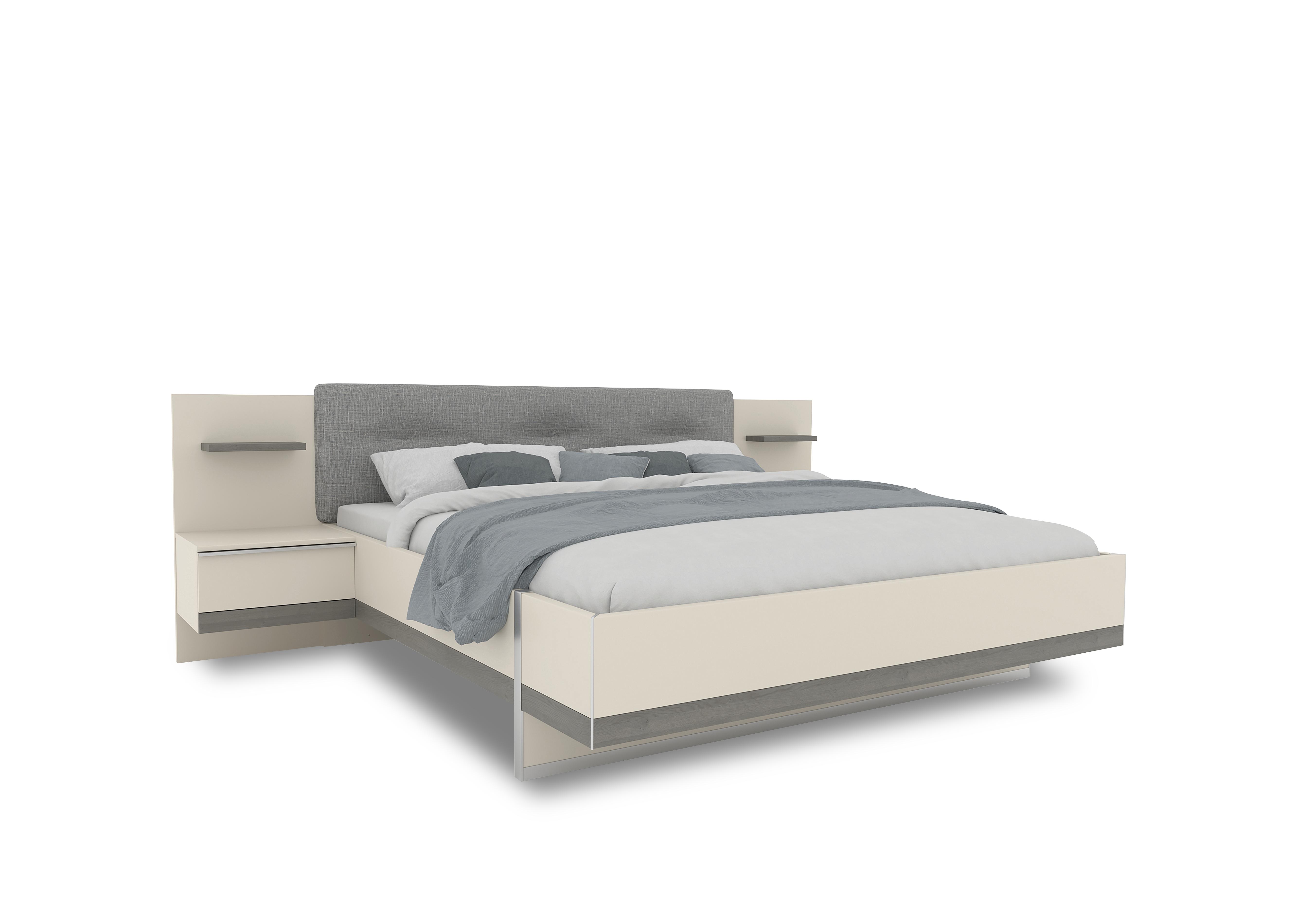 Cora Bed Frame in Perla With Slv/Gry Contrast on Furniture Village
