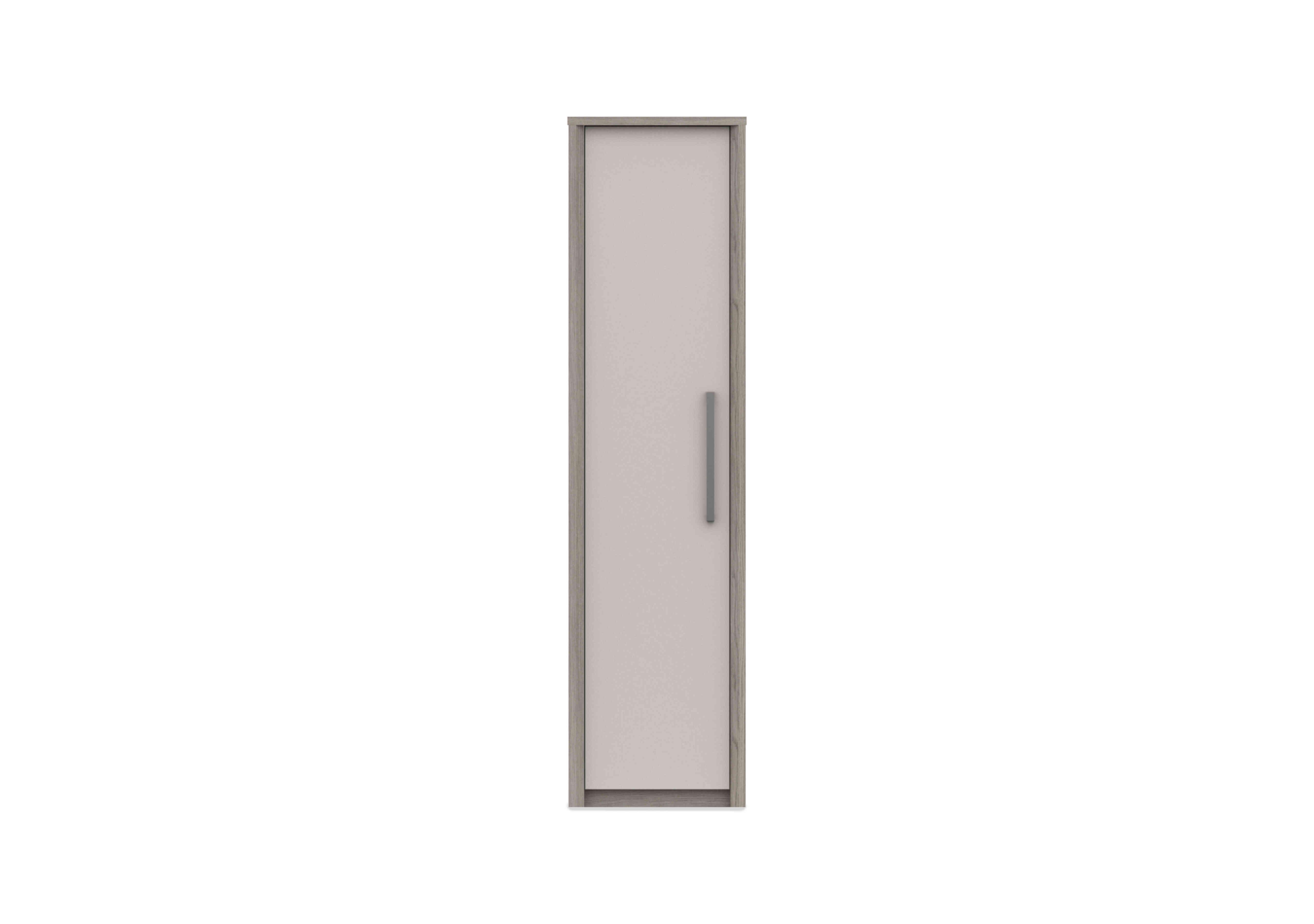Euston 1 Door Wardrobe in Grey Oak / White Grey Gloss on Furniture Village