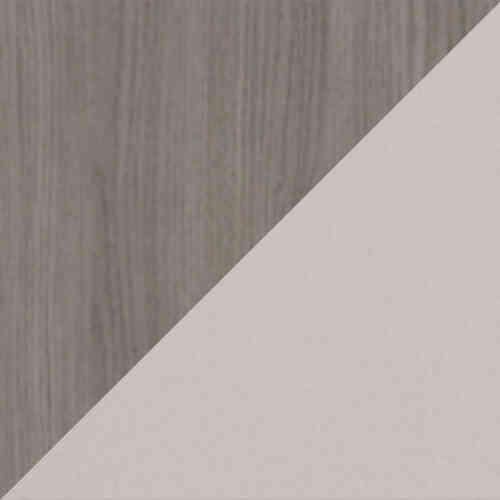 Euston 1 Door Wardrobe in Grey Oak / White Grey Gloss on Furniture Village