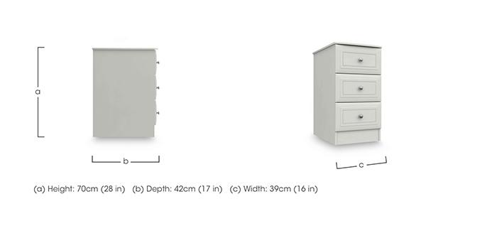 Marylebone 3 Drawer Bedside Cabinet in  on Furniture Village