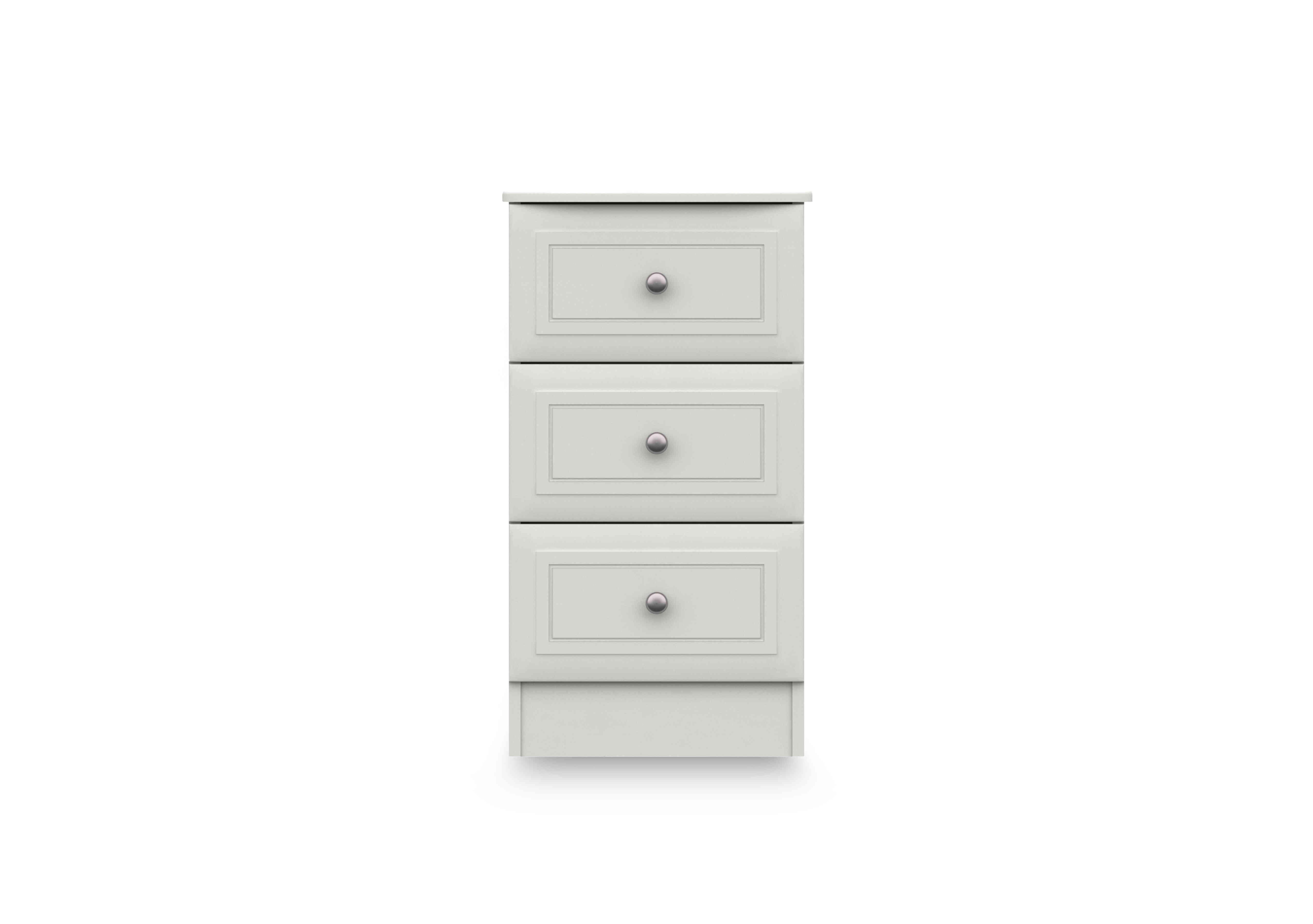 Marylebone 3 Drawer Bedside Cabinet in White on Furniture Village