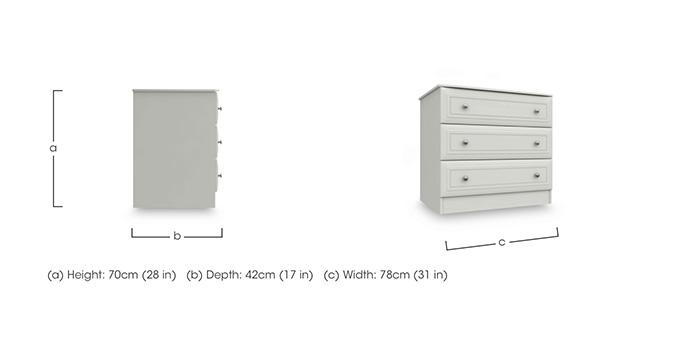 Marylebone 3 Drawer Chest in  on Furniture Village