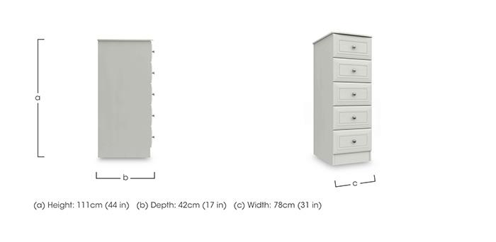 Marylebone 5 Drawer Tall Boy in  on Furniture Village