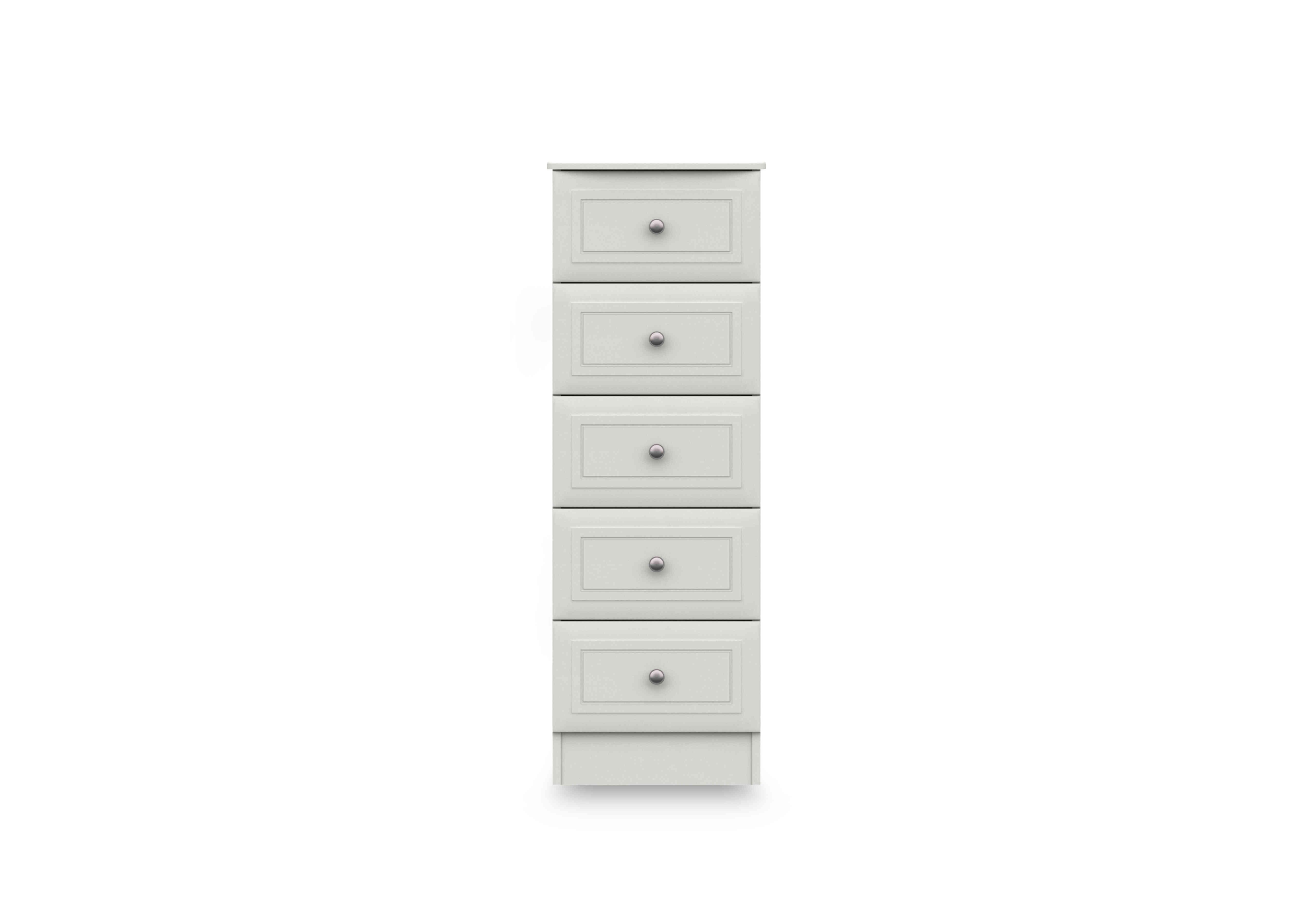 Marylebone 5 Drawer Tall Boy in White on Furniture Village