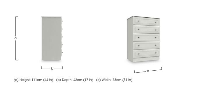 Marylebone 5 Drawer Chest in  on Furniture Village