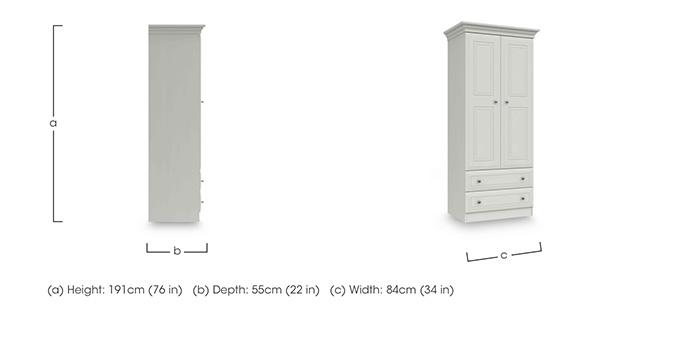 Marylebone 2 Door Combi Wardrobe in  on Furniture Village
