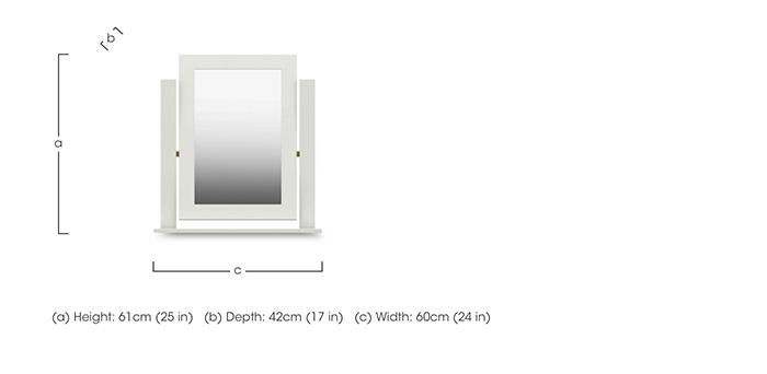 Marylebone Dressing Table Mirror in  on Furniture Village