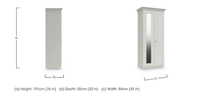 Marylebone 2 Door Wardrobe with Mirror Door in  on Furniture Village