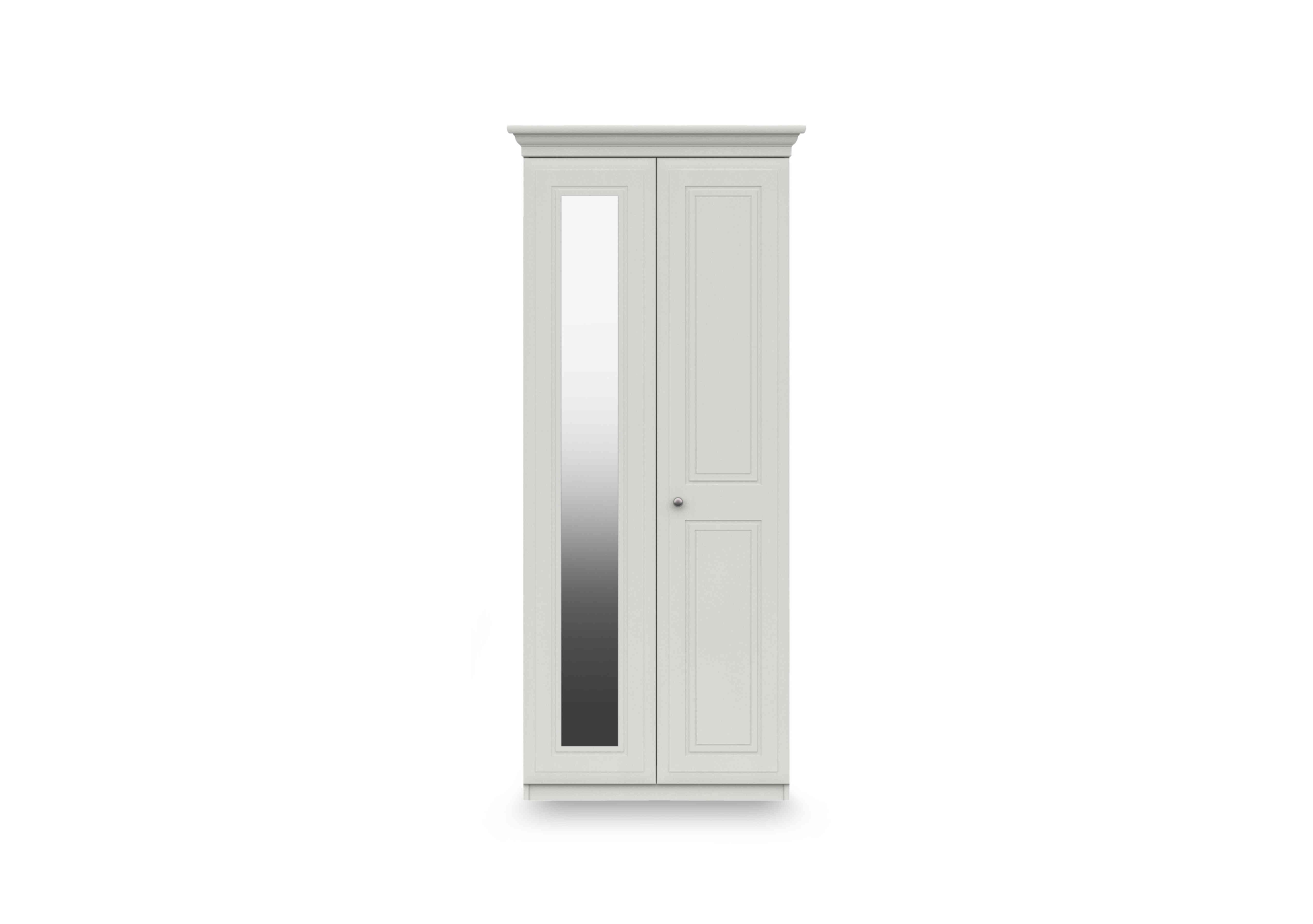 Marylebone 2 Door Wardrobe with Mirror Door in White on Furniture Village