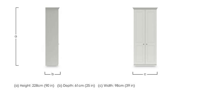 Marylebone Tall 2 Door Wardrobe in  on Furniture Village