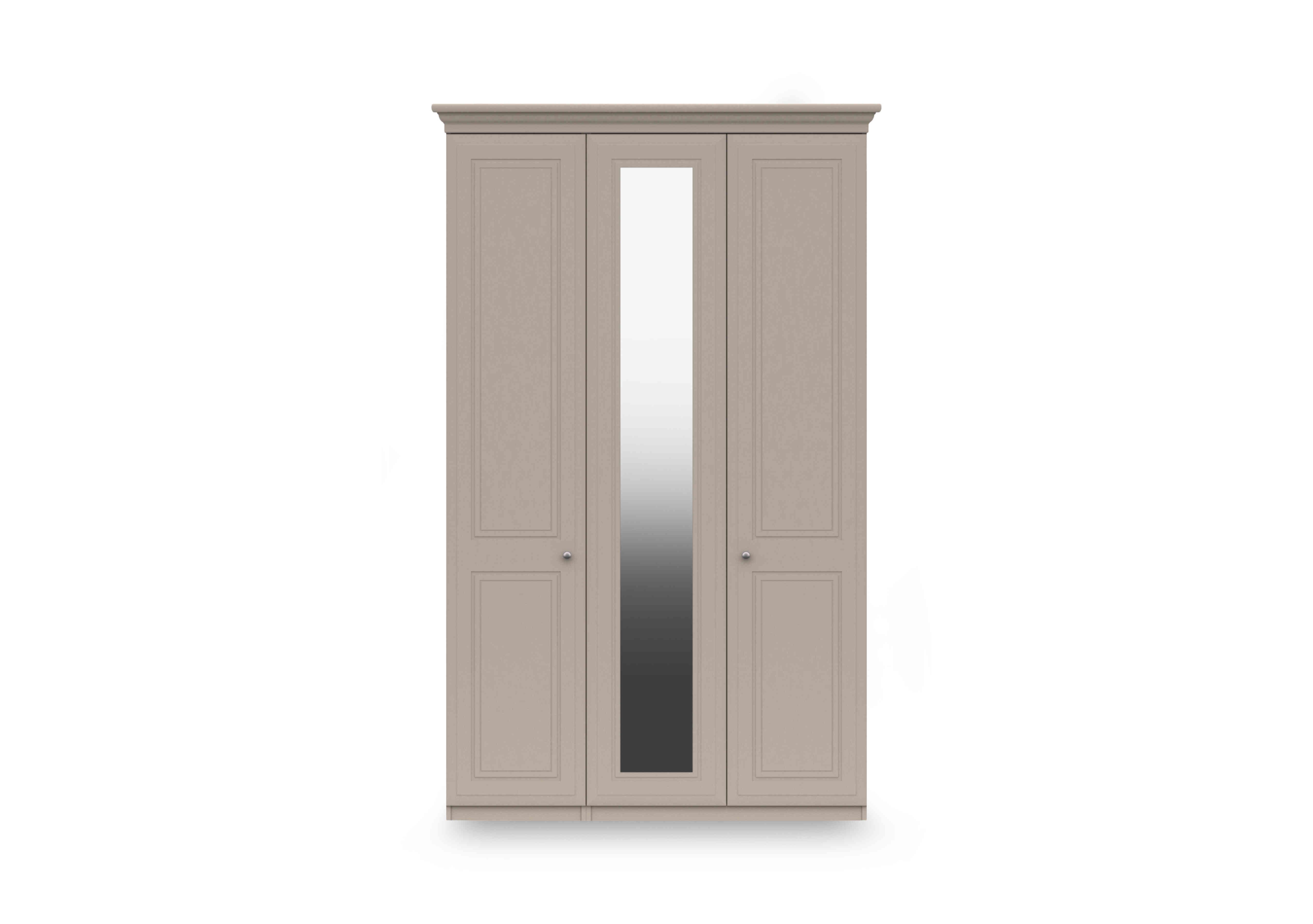 Marylebone Tall 3 Door Wardrobe With Mirror Door in Fired Earth on Furniture Village