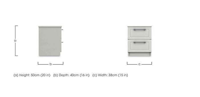 Bexley 2 Drawer Bedside Cabinet in  on Furniture Village