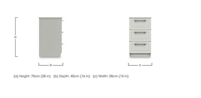 Bexley 3 Drawer Bedside Cabinet in  on Furniture Village