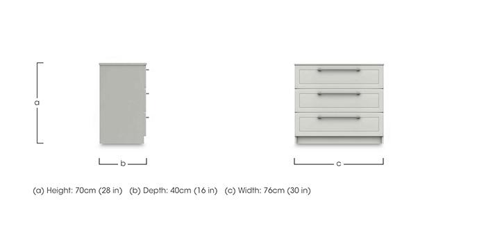 Bexley 3 Drawer Chest in  on Furniture Village