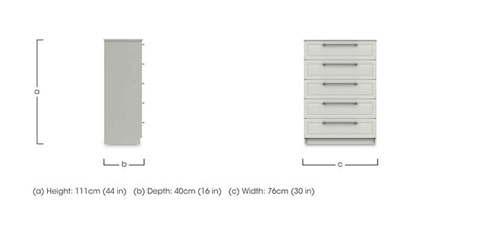 Bexley 5 Drawer Chest in  on Furniture Village