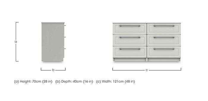 Bexley 6 Drawer Chest in  on Furniture Village